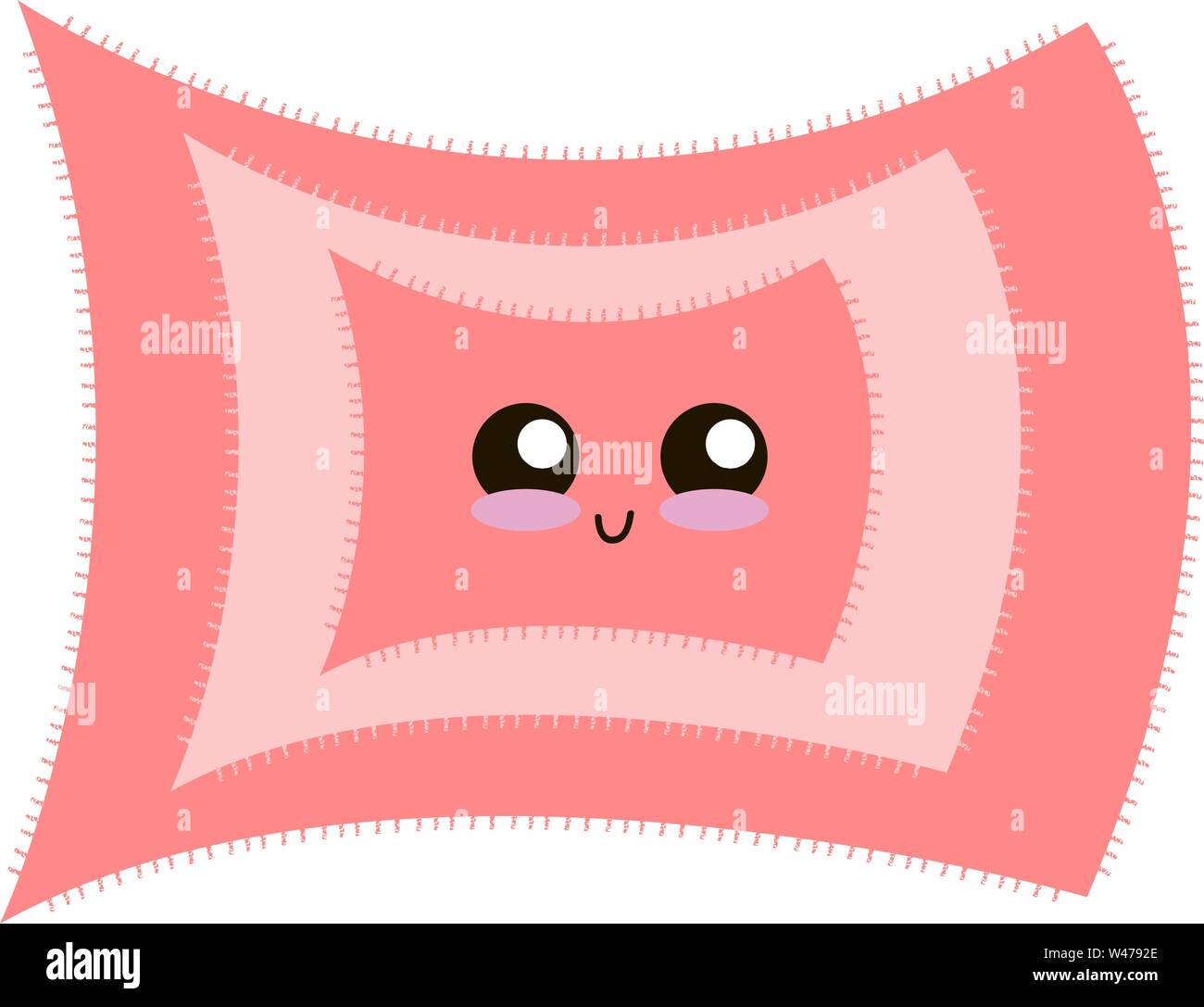 Cute pink carpet, illustration, vector on white background. Stock Vector