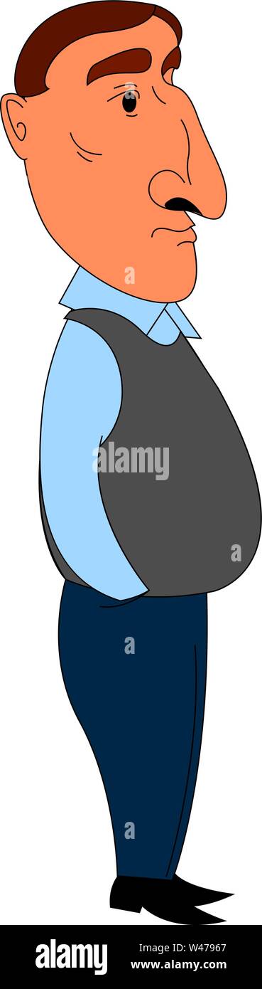 Man with big nose, illustration, vector on white background Stock Vector  Image & Art - Alamy