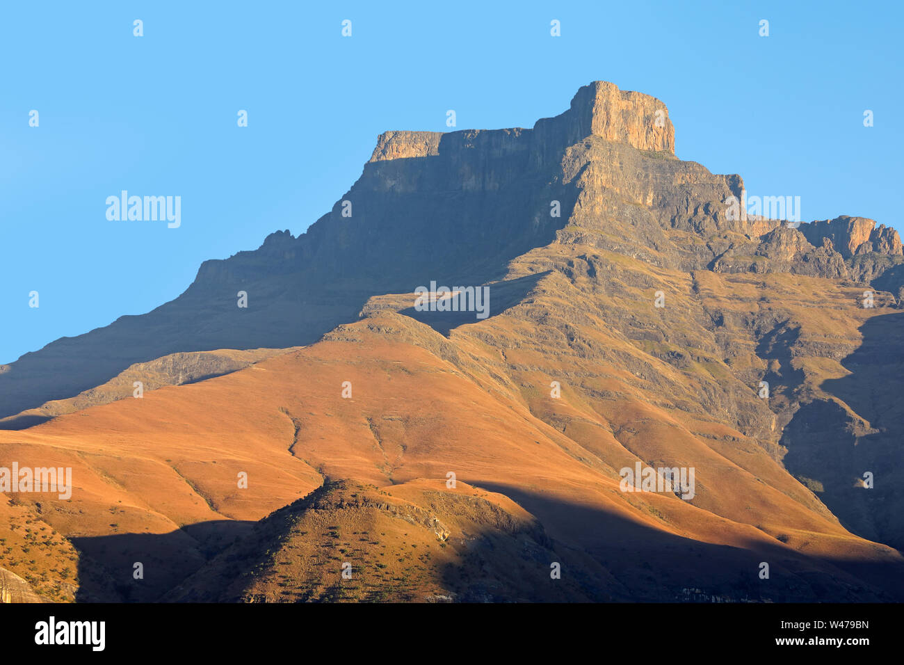 High peak in Drakensberg mountains, Royal Natal National Park, South Africa Stock Photo