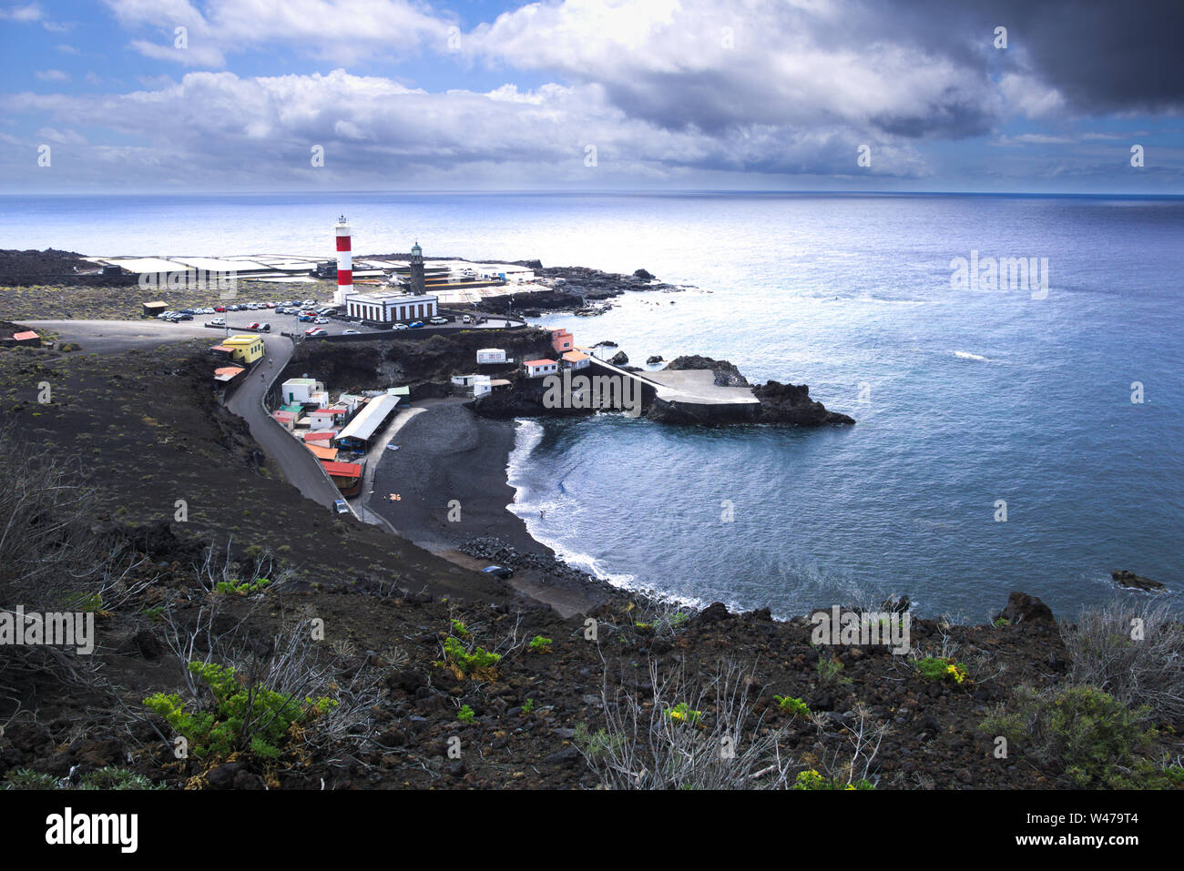 Lighthouse at the southern tip of La Palma, Canary islands Stock Photo