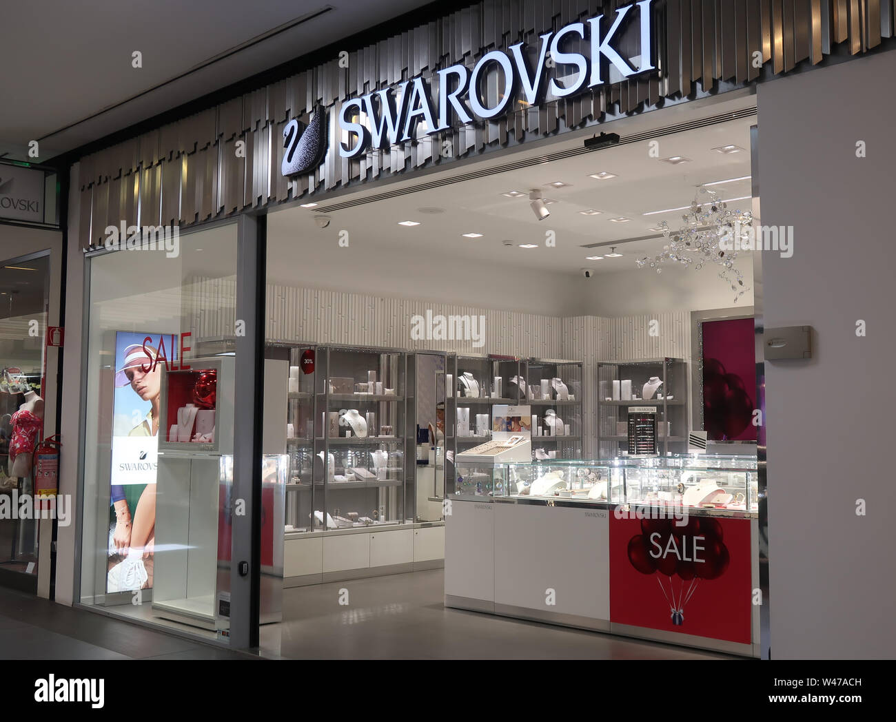 Thessaloniki, Greece 07.13.2019 Swarovski store in Mediterranean Cosmos  mall Stock Photo - Alamy