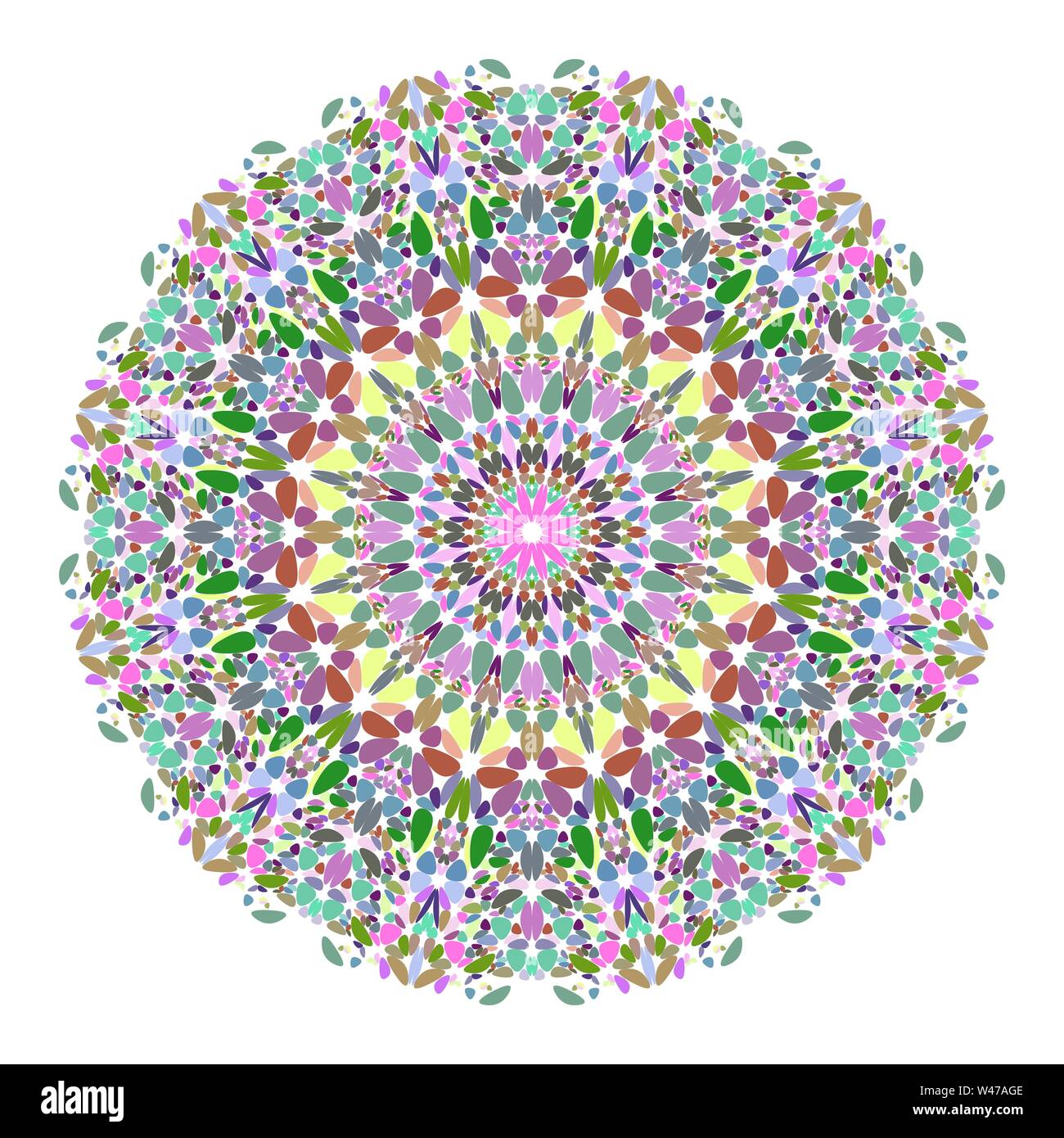Floral mandala - abstract circular vector graphic design Stock Vector ...