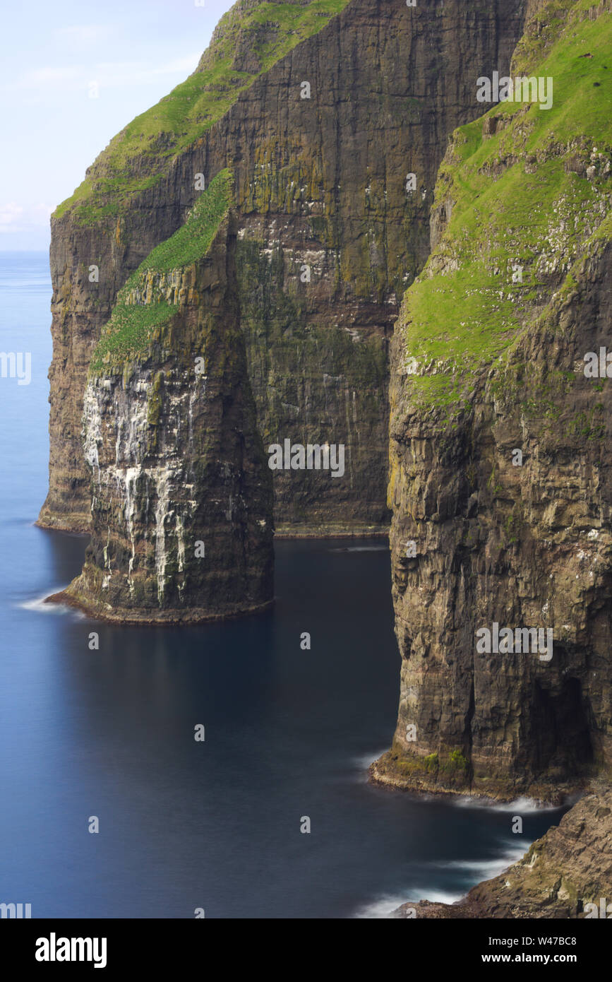 Sea stack of Ásmundarstakkur, the Faroe islands Stock Photo