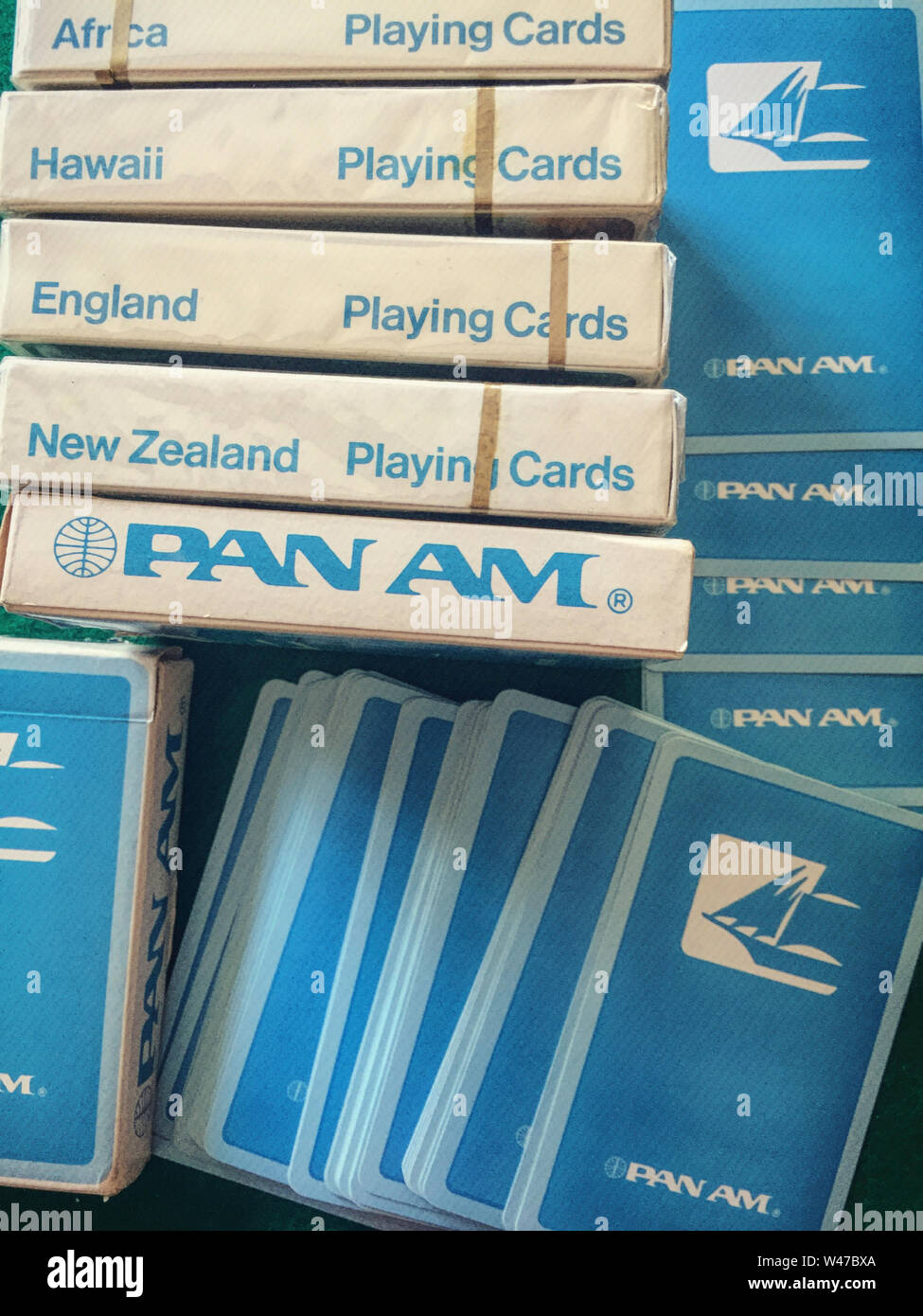 Vintage Pan American World Airways playing cards, USA Stock Photo Alamy