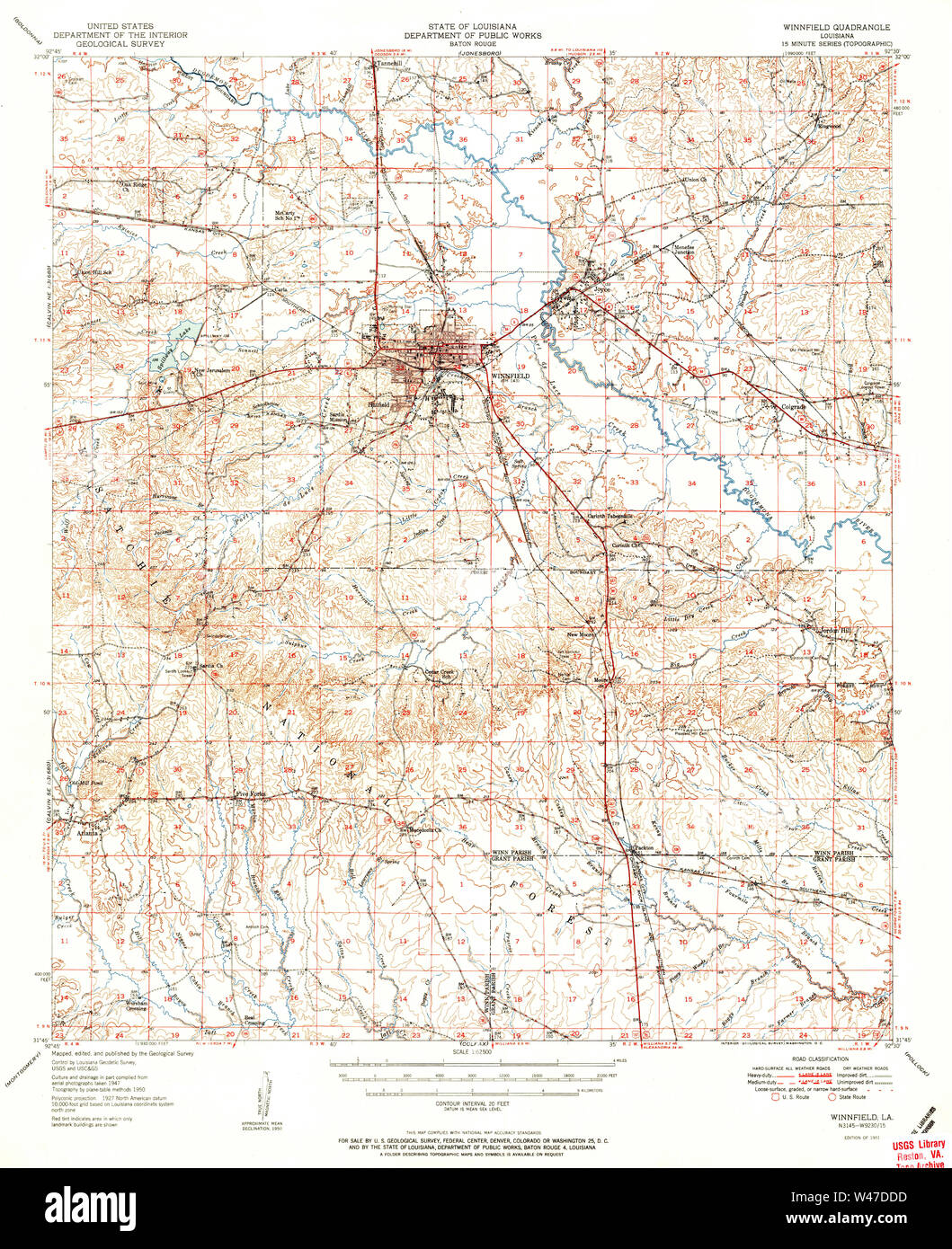 Map of winnfield hires stock photography and images Alamy