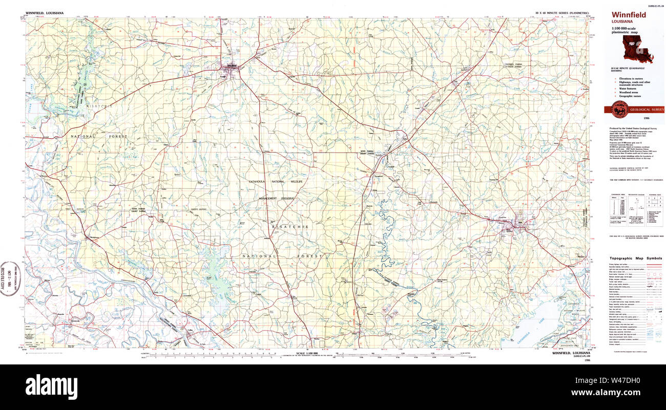 Map of winnfield hires stock photography and images Alamy