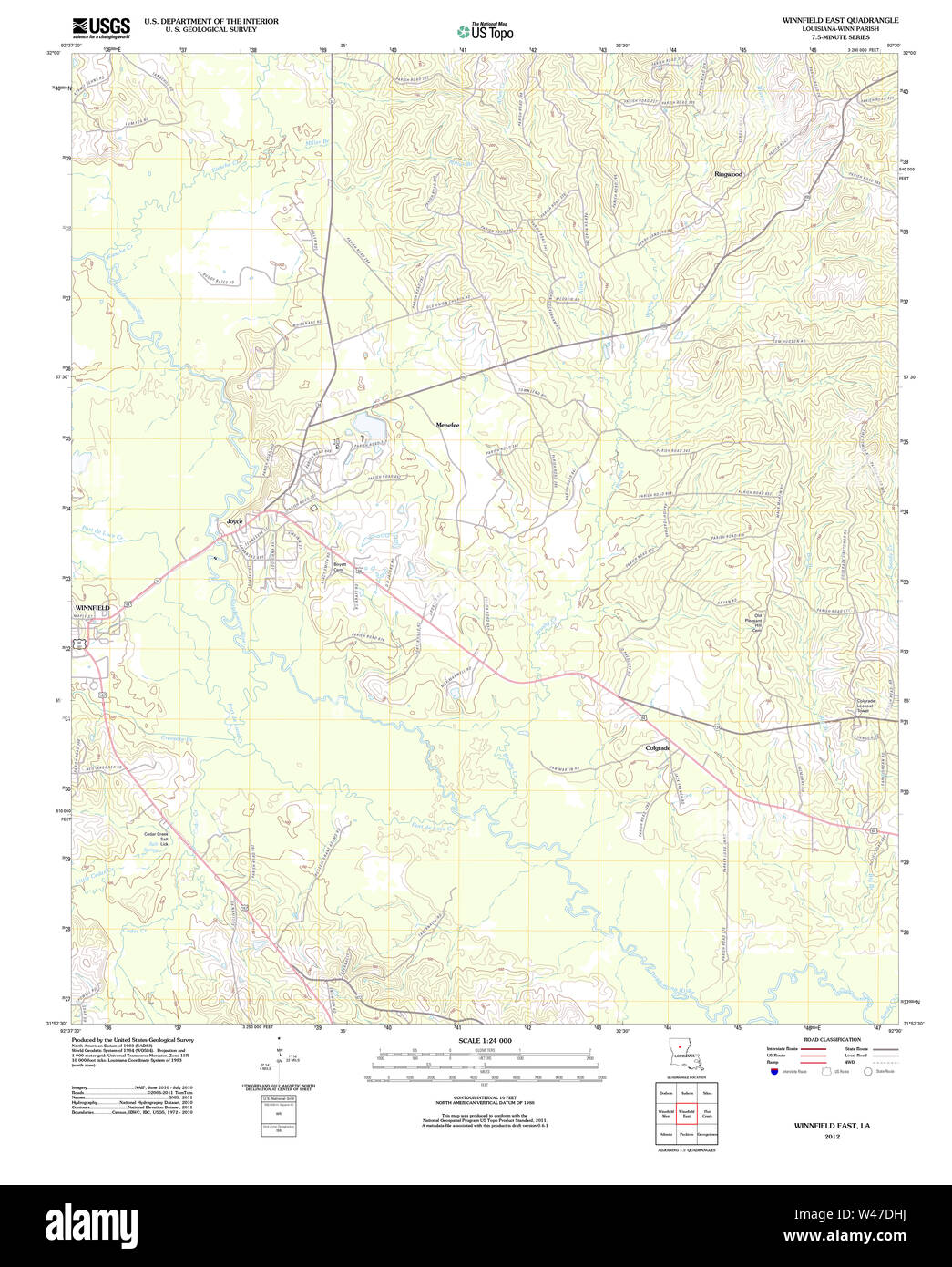 Map of winnfield hires stock photography and images Alamy