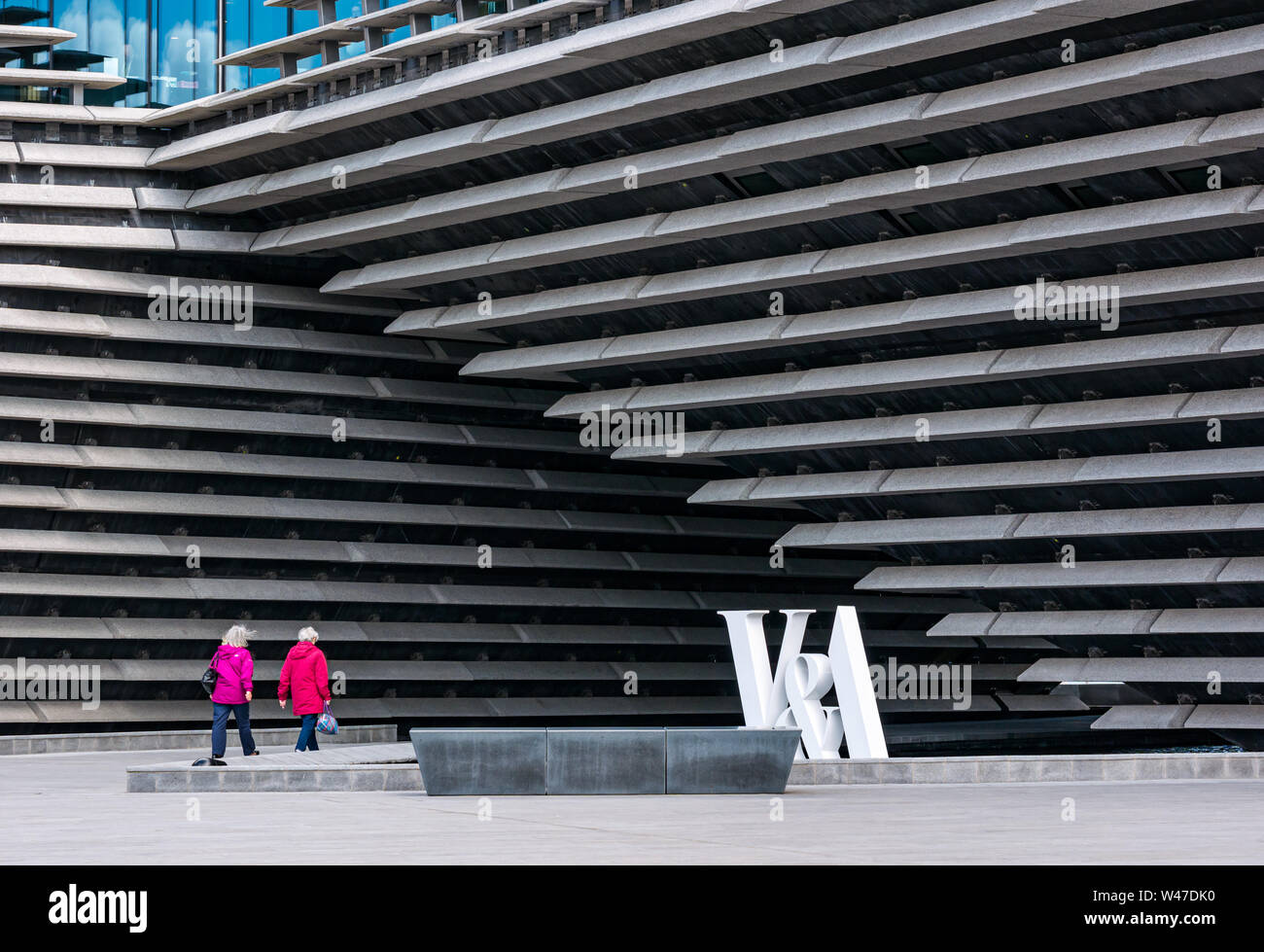 Women visiting V&A Dundee, design museum, Waterfront, Dundee, Scotland, UK Stock Photo