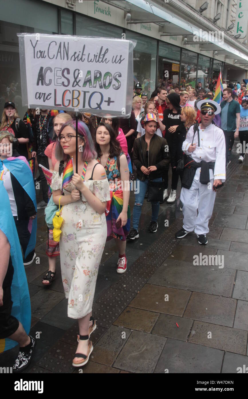 Newcastle upon Tyne, UK, 20th July, 2019, Northern Gay Pride Festival Parade, Credit