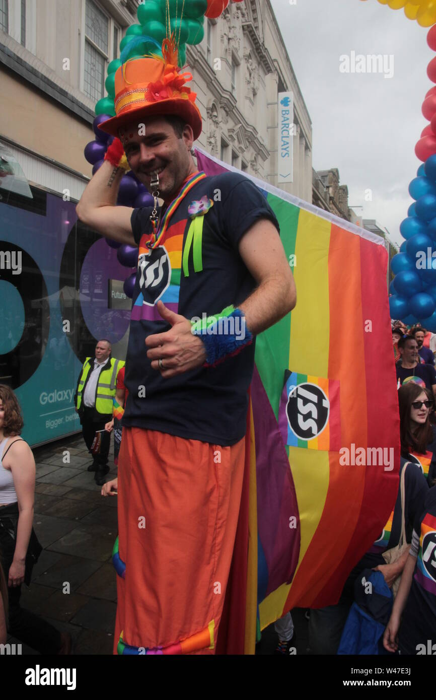 Newcastle upon Tyne, UK, 20th July, 2019, Northern Gay Pride Festival Parade, Credit