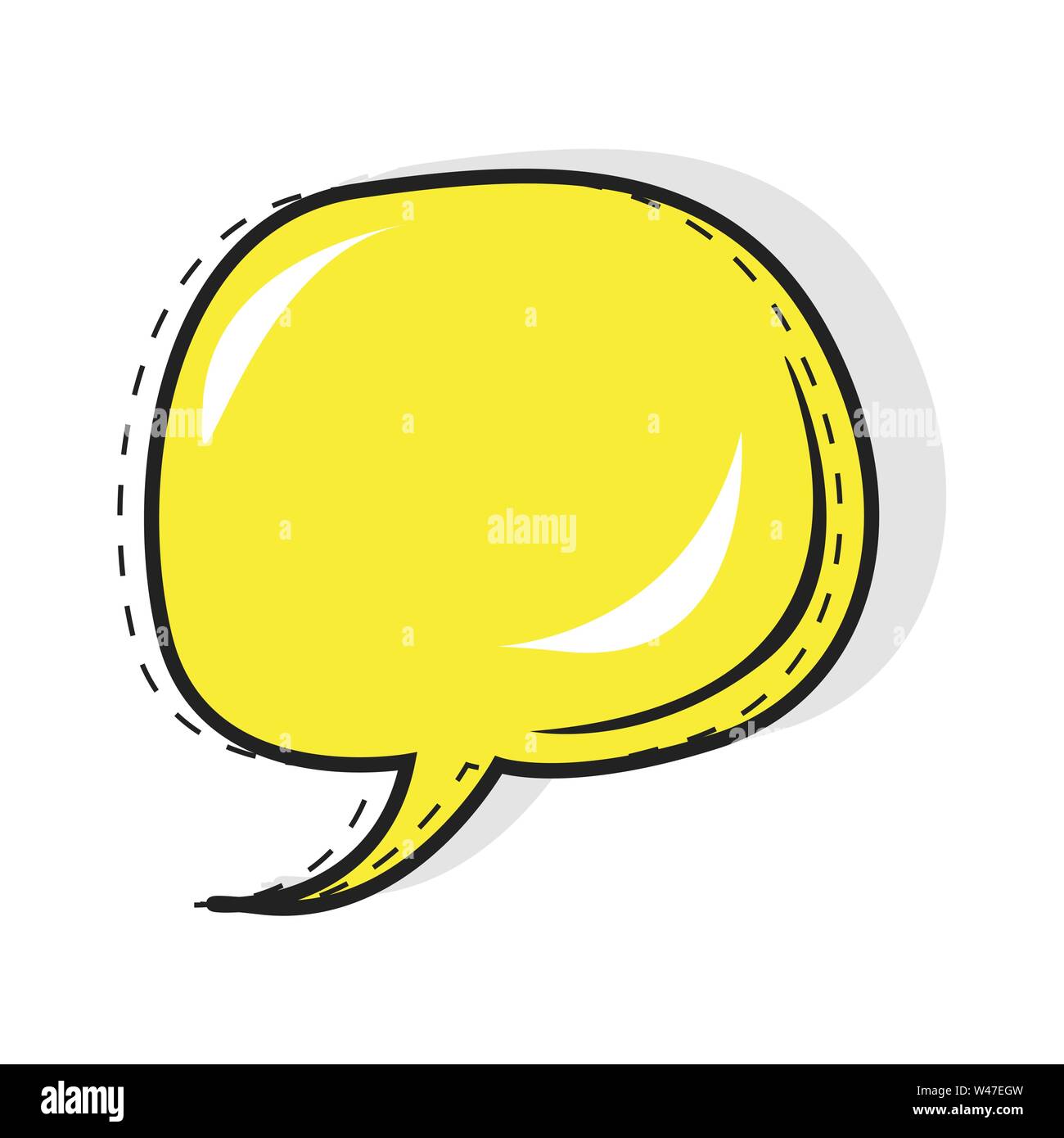 Pop art speech bubble in cartoon style. Vector bubble for dialog, discussion, empty cloud for web communication, comic message speech bubble pop art i Stock Vector