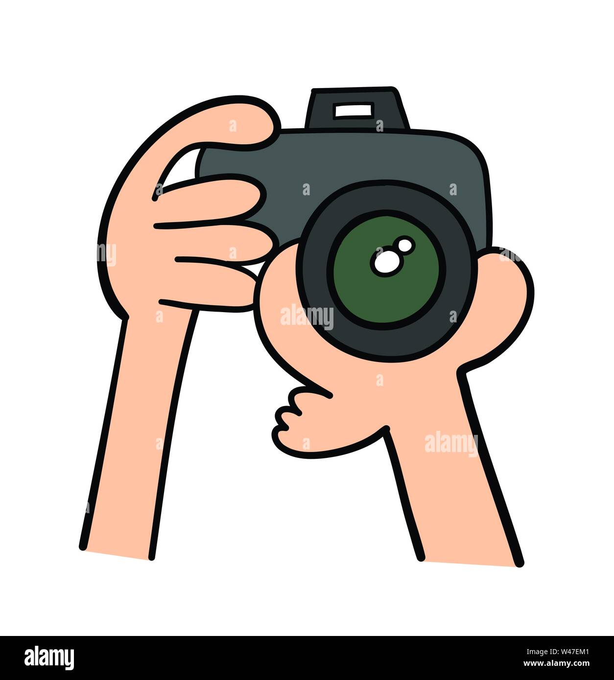 Cameraman Silhouette Vector Background Film Stock Photos & Cameraman