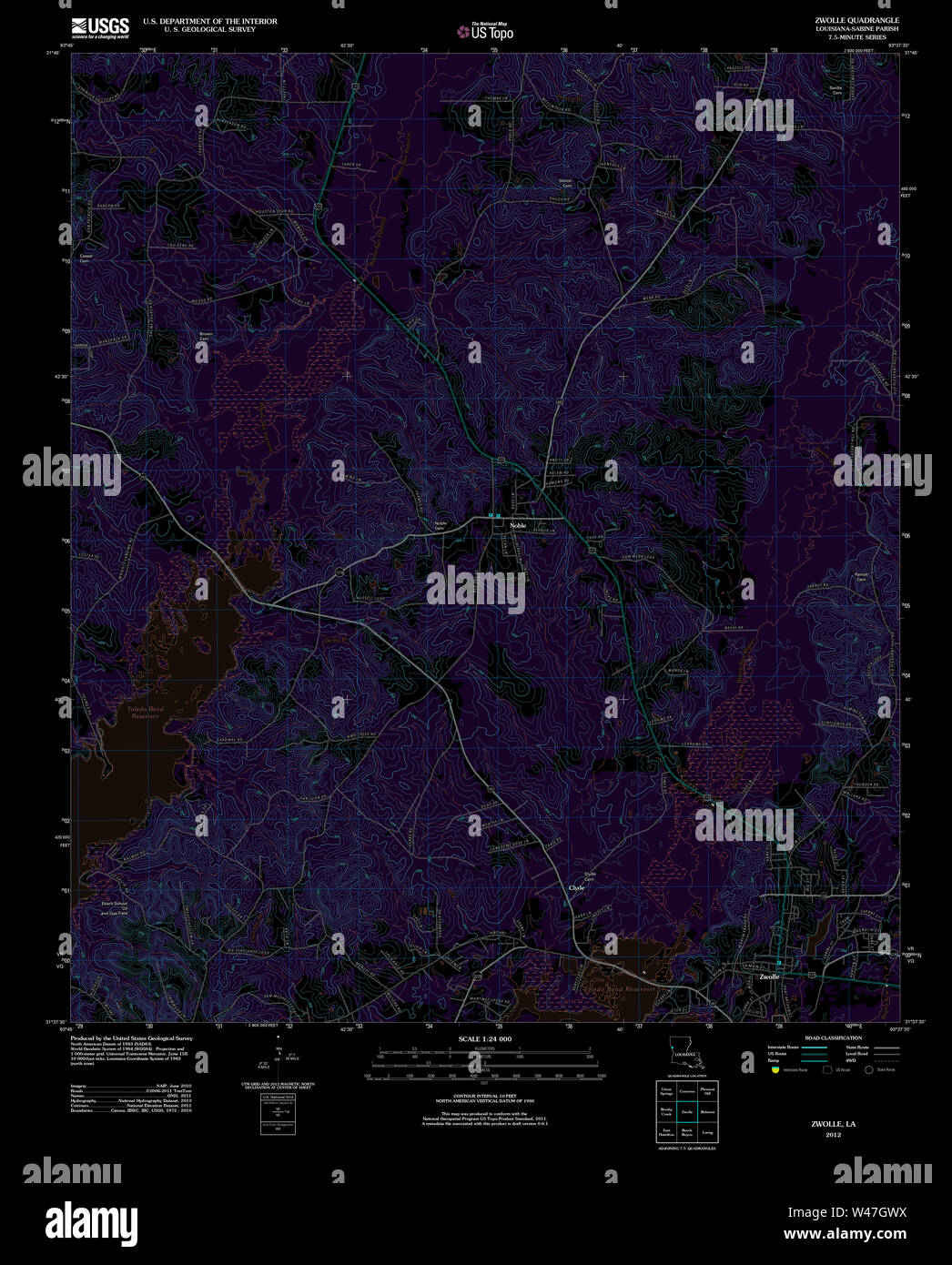 Zwolle louisiana map hires stock photography and images Alamy