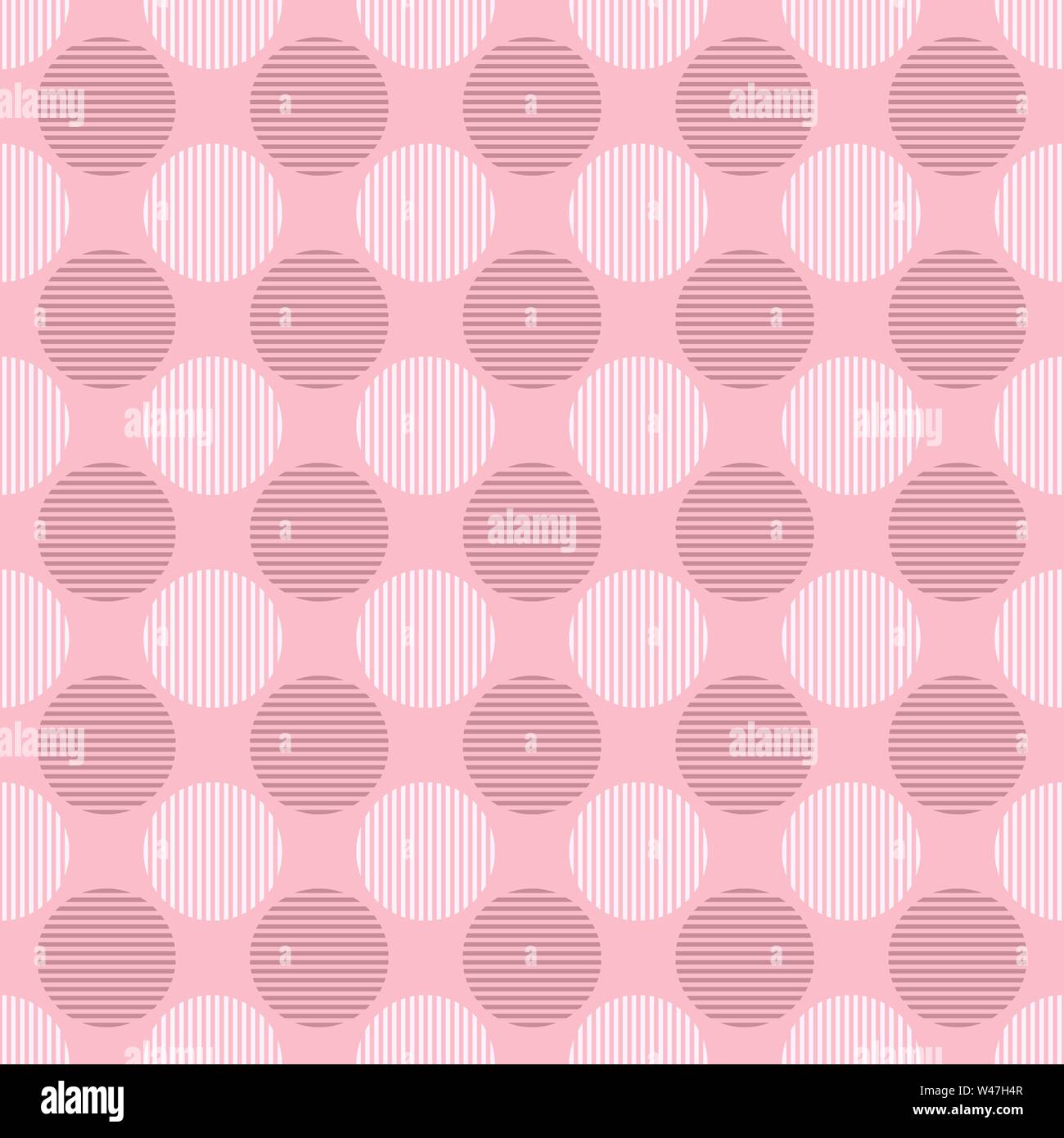 Seamless geometrical circle pattern design background - pink vector ...
