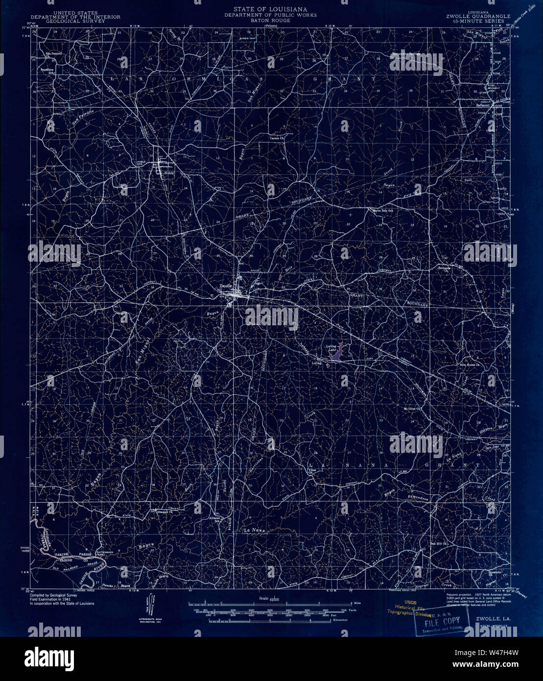 Zwolle louisiana map hires stock photography and images Alamy