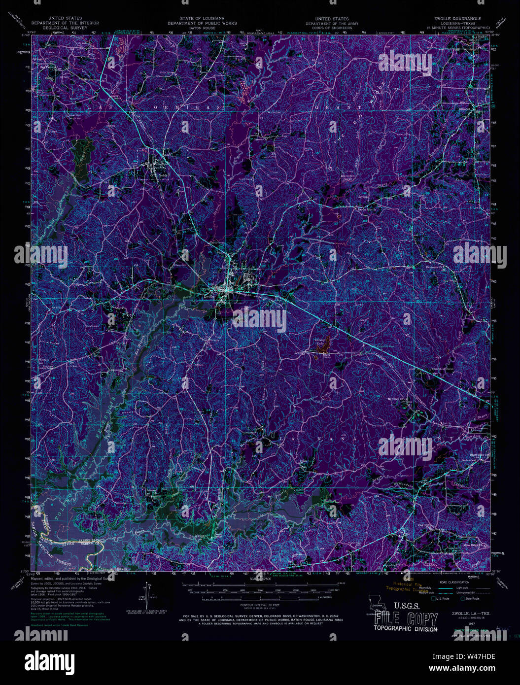 Zwolle louisiana map hires stock photography and images Alamy