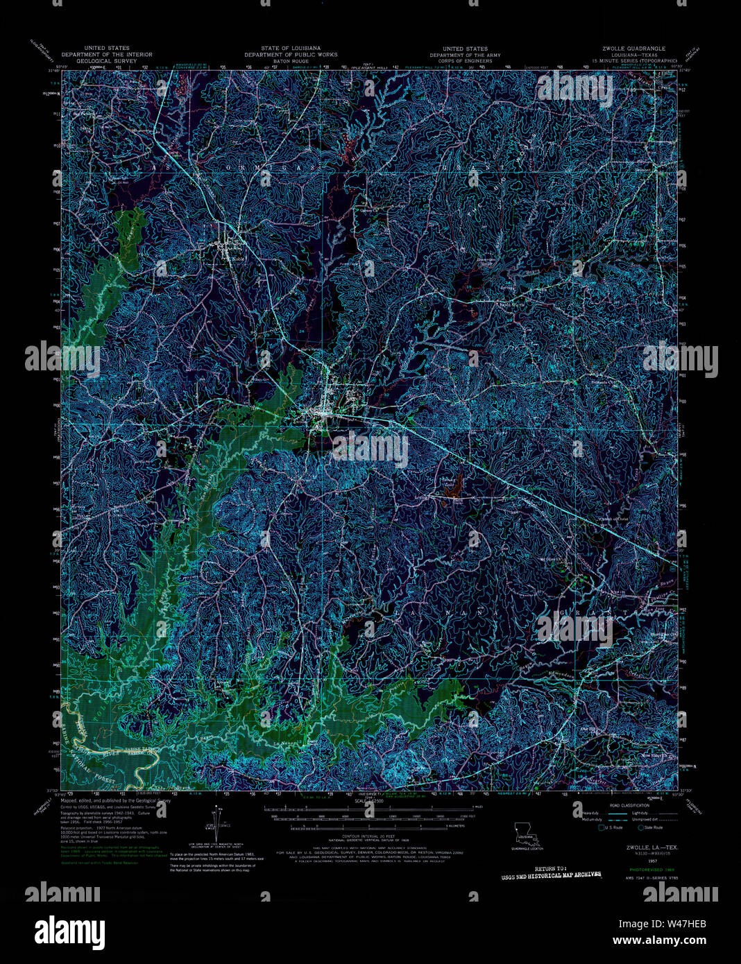 Zwolle louisiana map hires stock photography and images Alamy