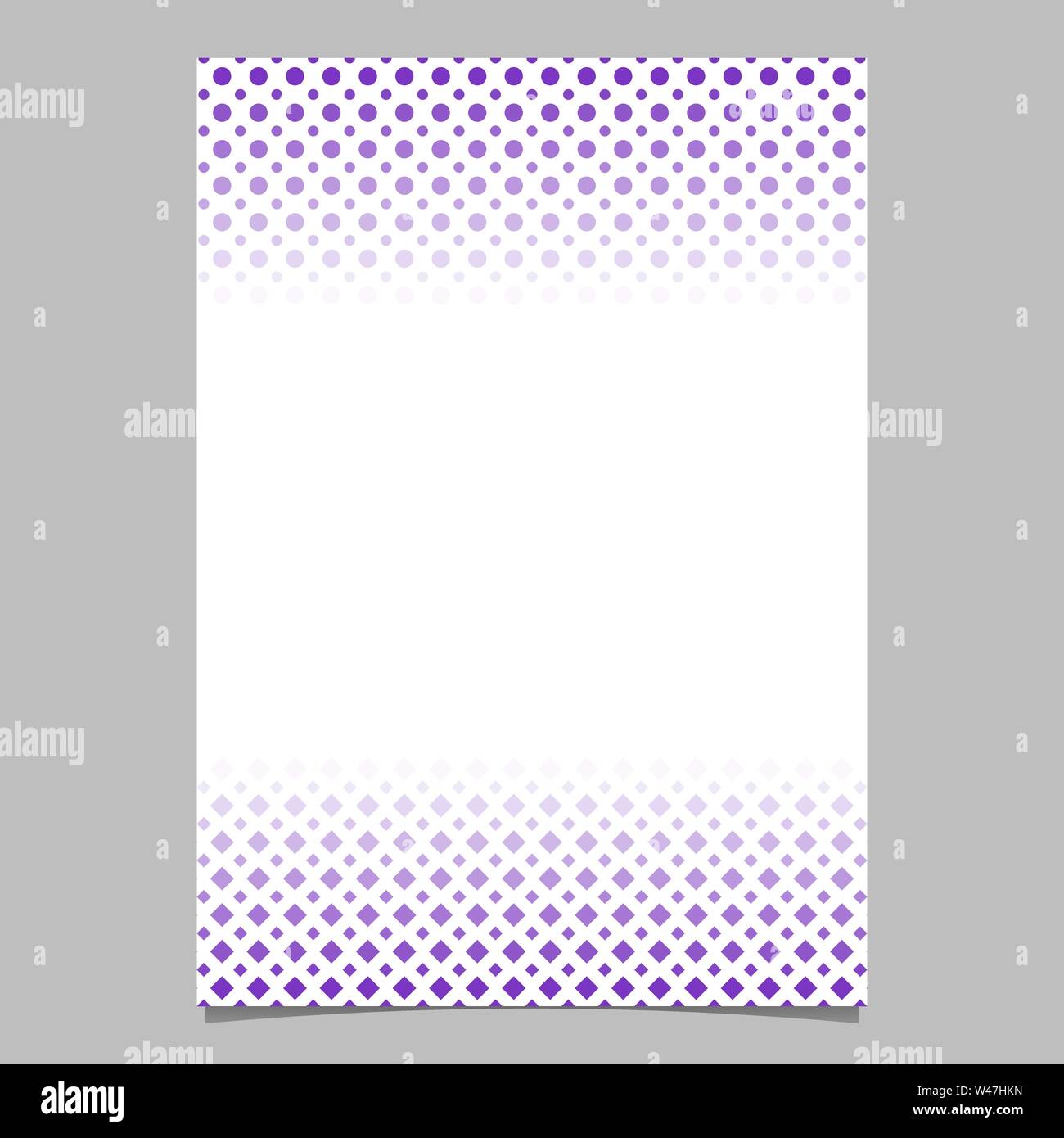 Abstract halftone geometric circle and square pattern brochure ...