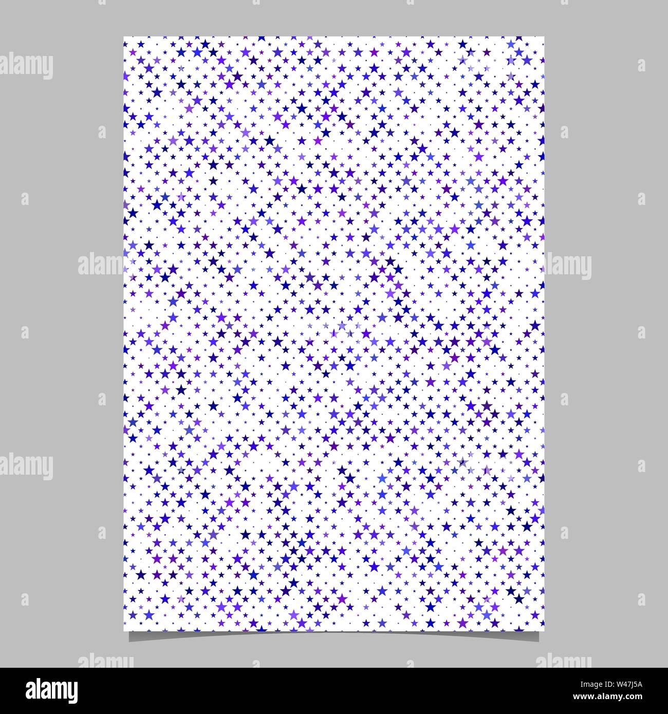 Purple geometrical pentagram star shape pattern background design Stock Vector