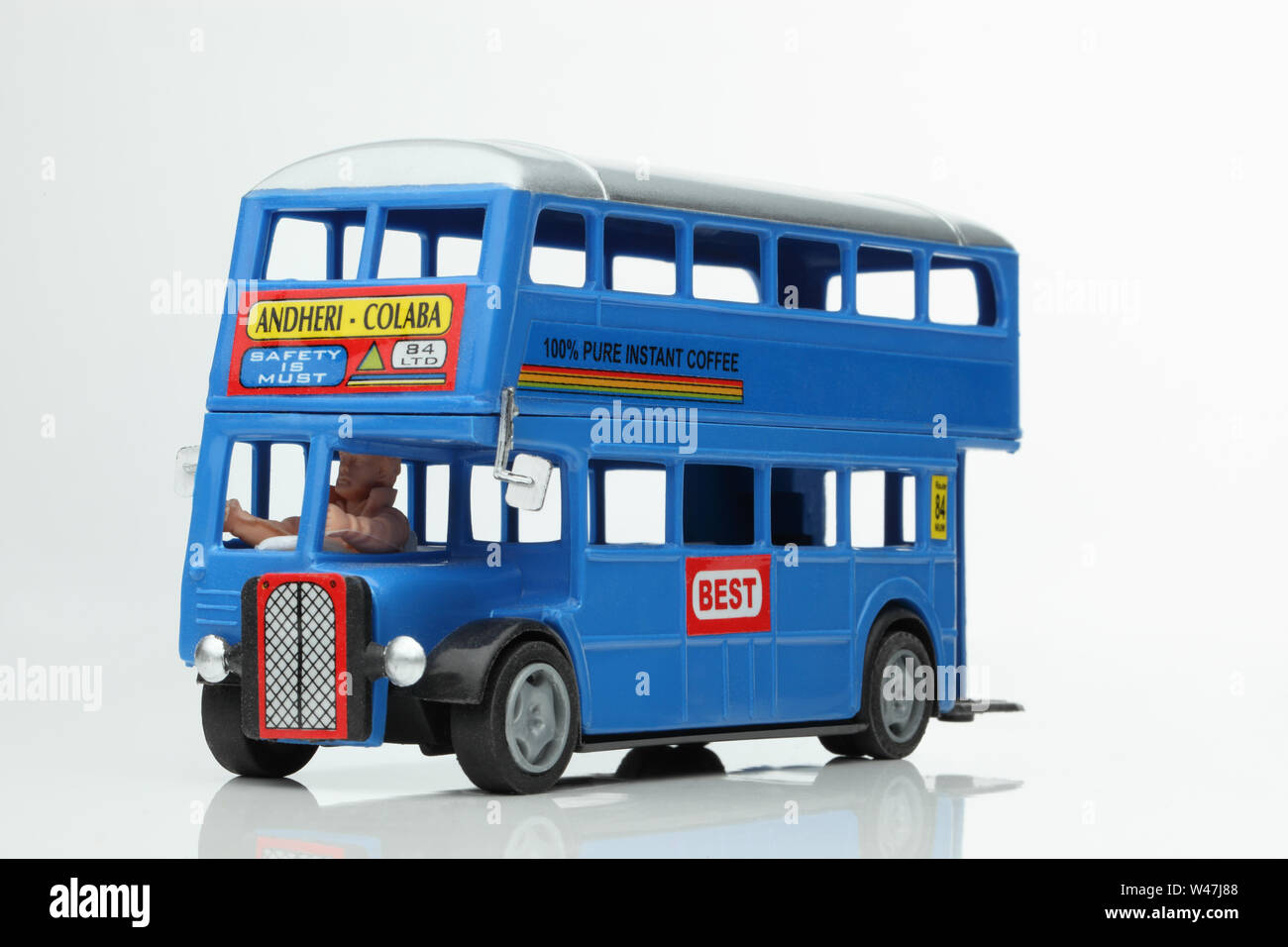 Toy double decker bus Stock Photo Alamy