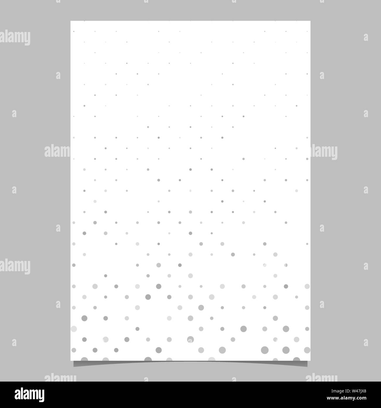 Grey abstract circle pattern brochure background - vector stationery template design Stock Vector