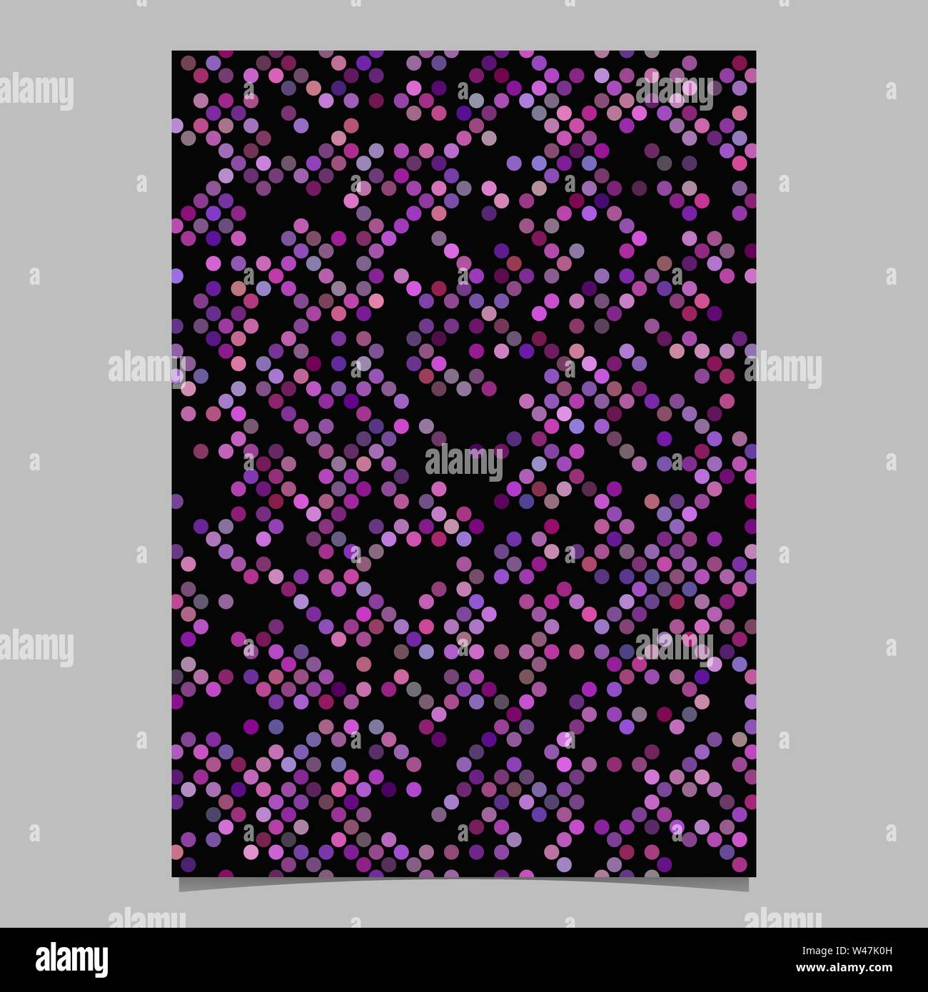 Purple abstract dot pattern brochure background - vector stationery ...