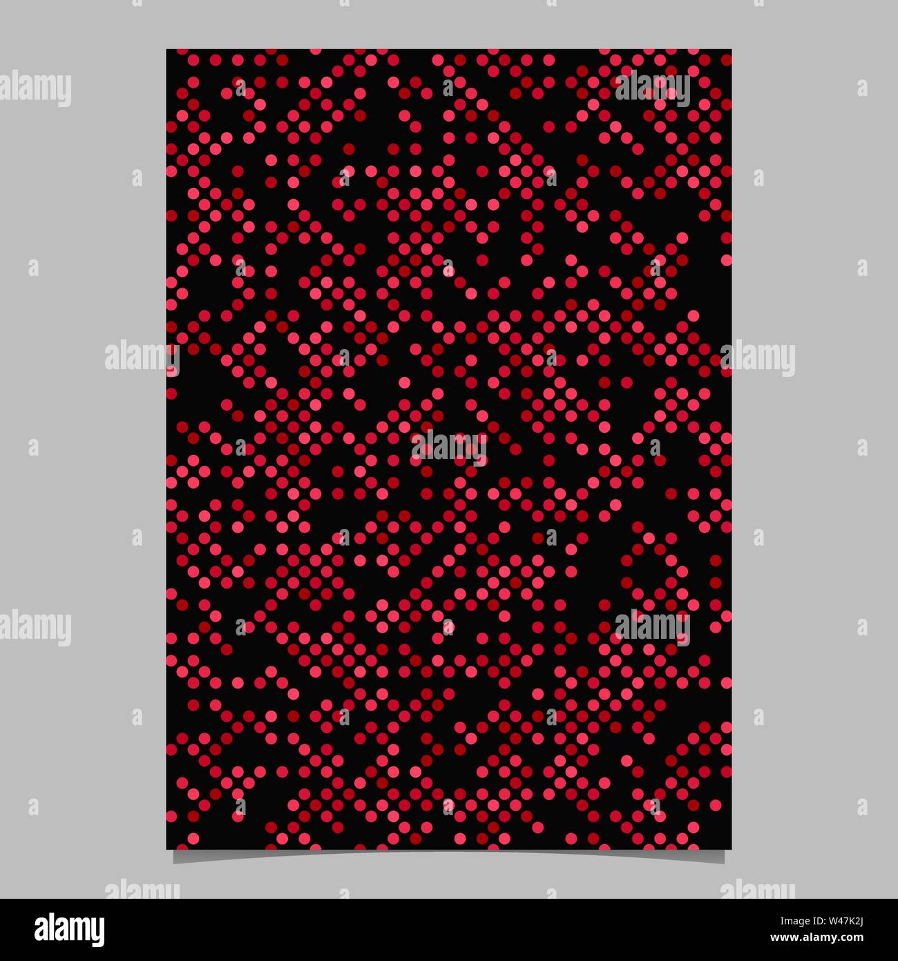 Red abstract dot pattern brochure background - vector stationery ...