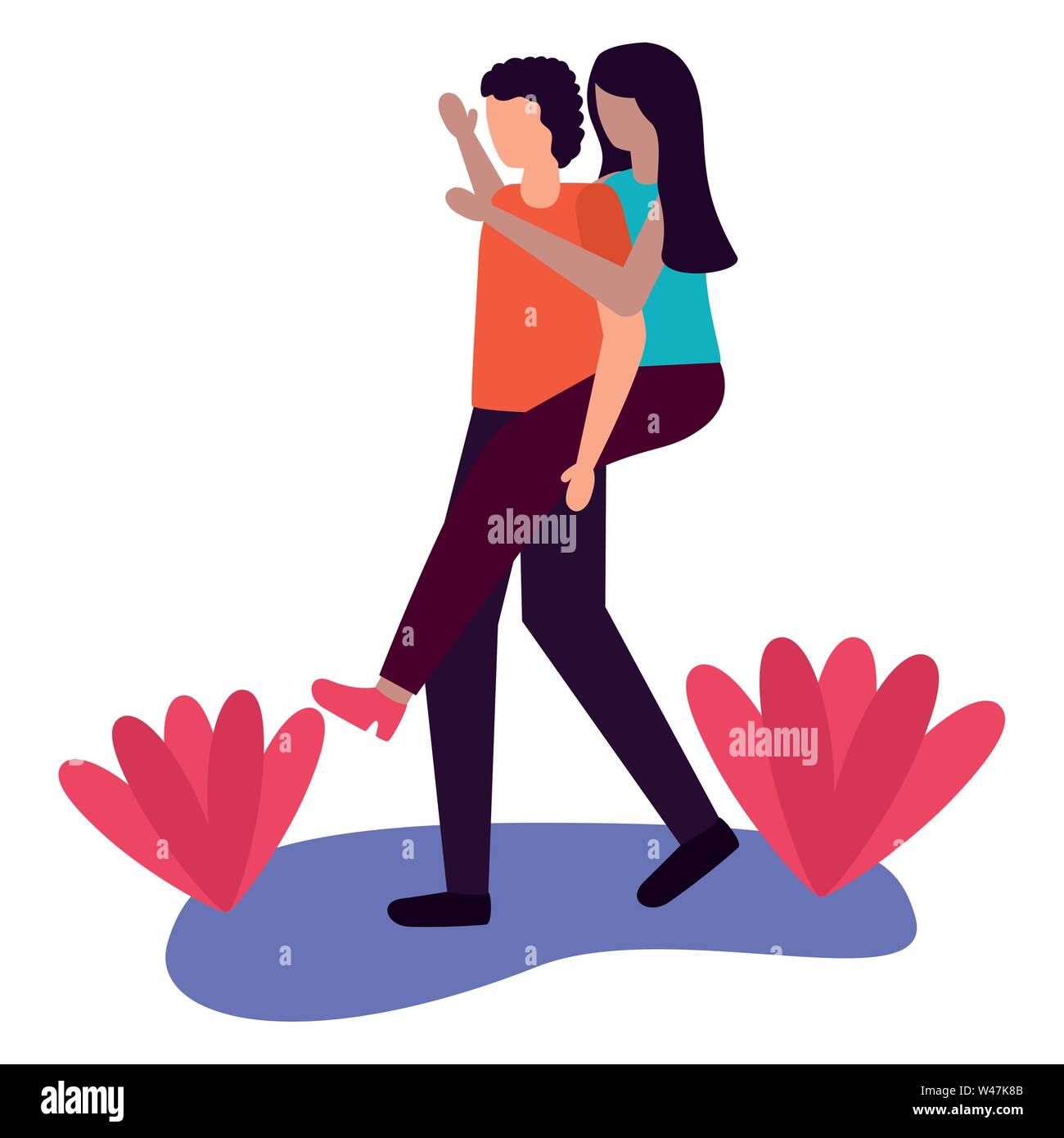 couple romantic love flat design Stock Vector Image & Art - Alamy