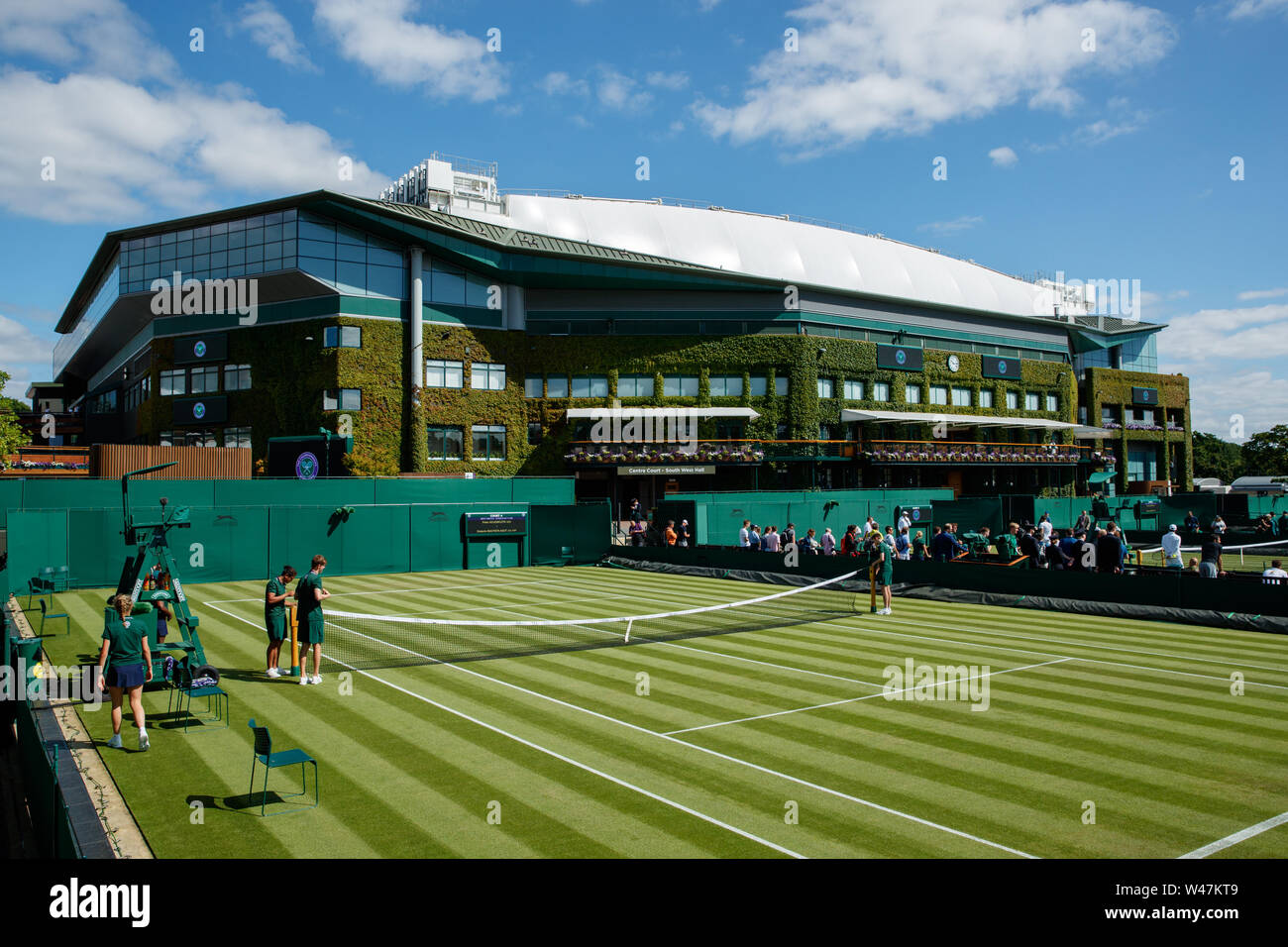 General View of Centre Court and the grounds around Wimbledon. The