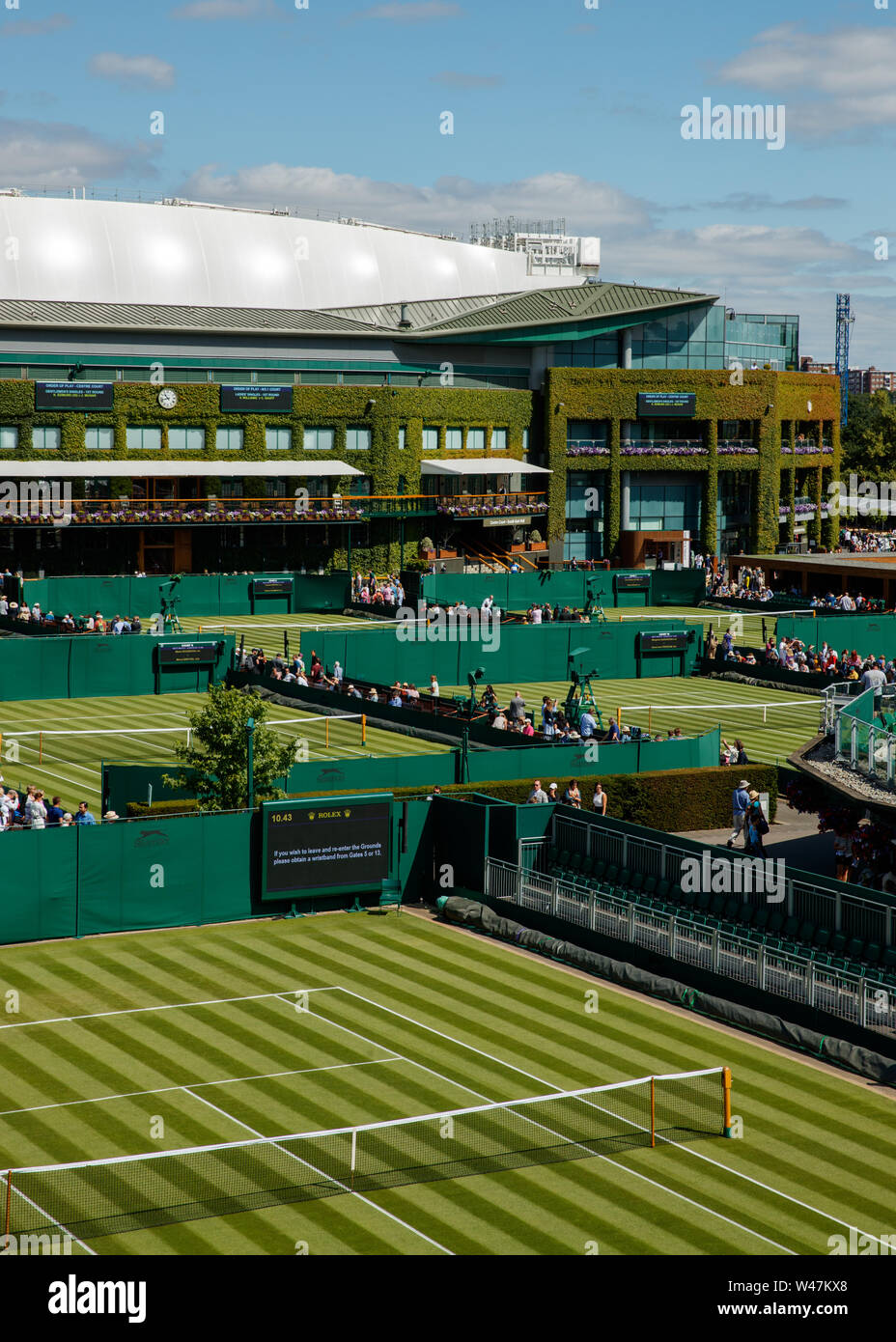 General View of Centre Court and the grounds around Wimbledon. The