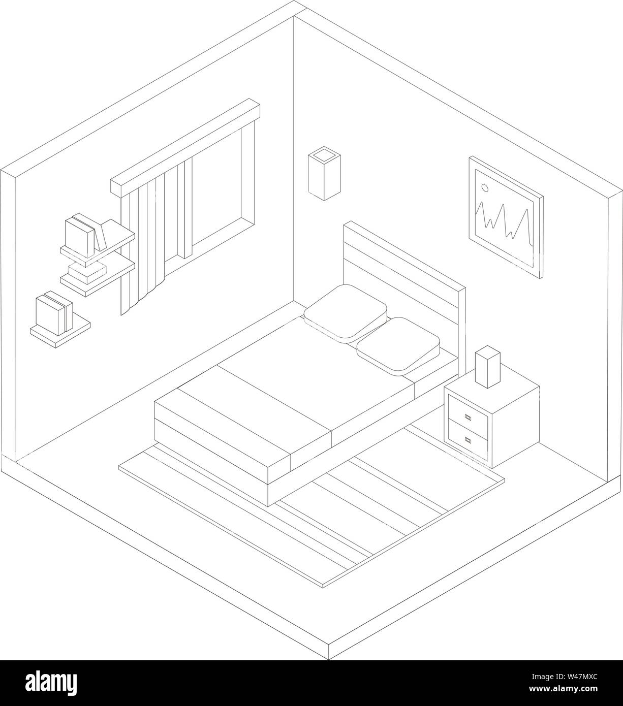 Cutaway House Illustration Cut Out Stock Images Pictures