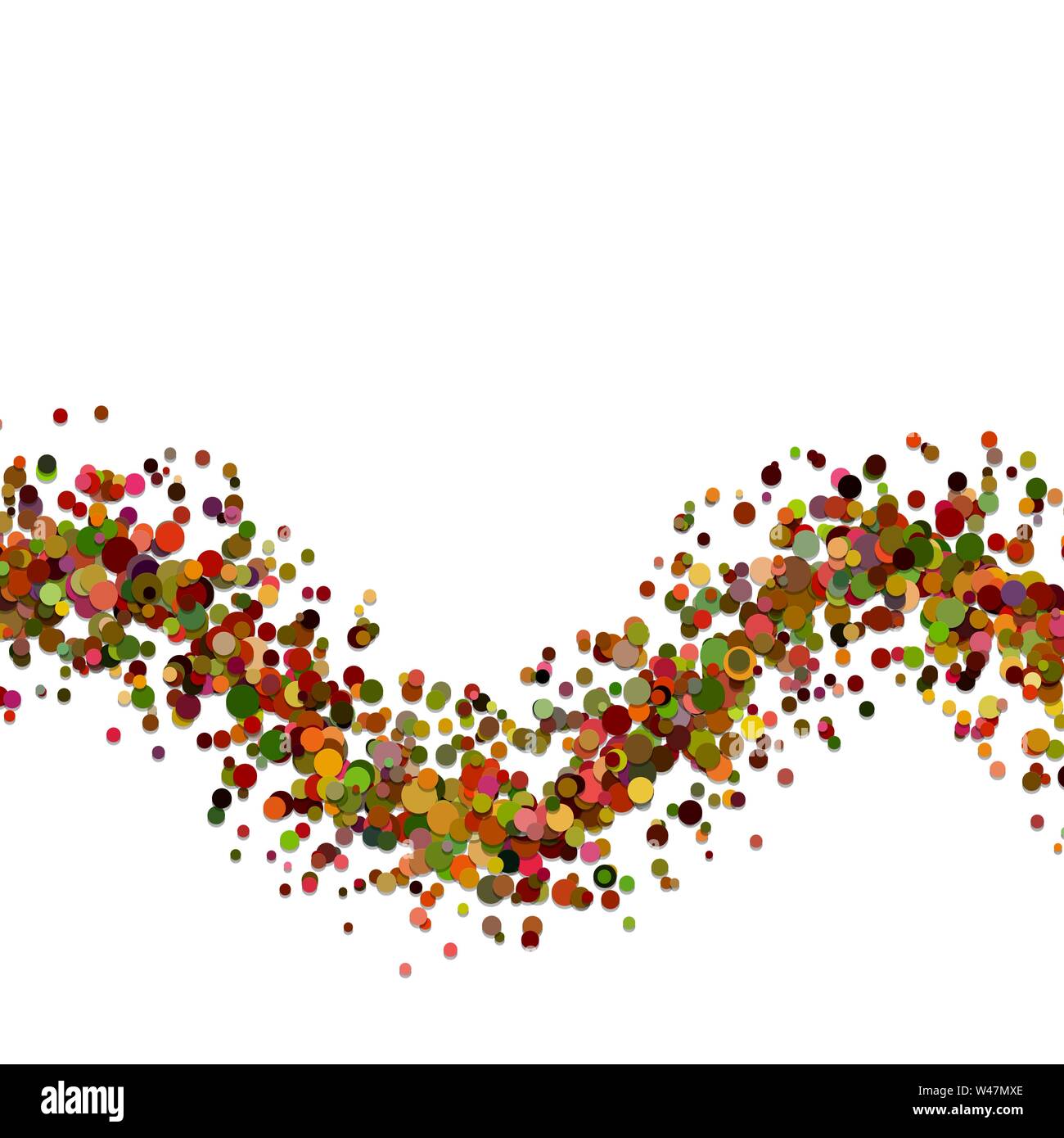 Abstract blank wave scattered confetti dot background - vector graphic Stock Vector