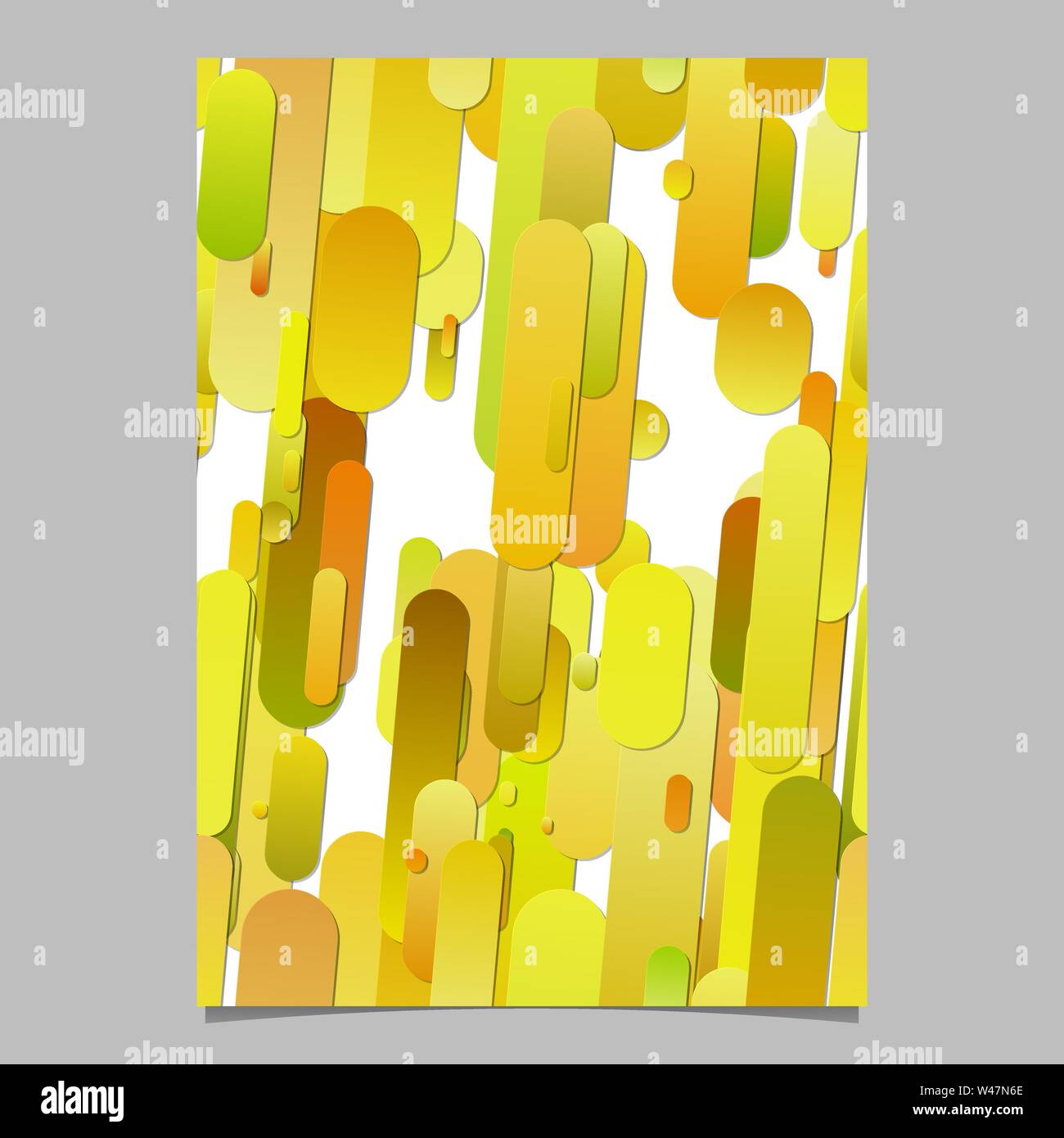 Yellow modern gradient stripe pattern brochure background - vector page ...