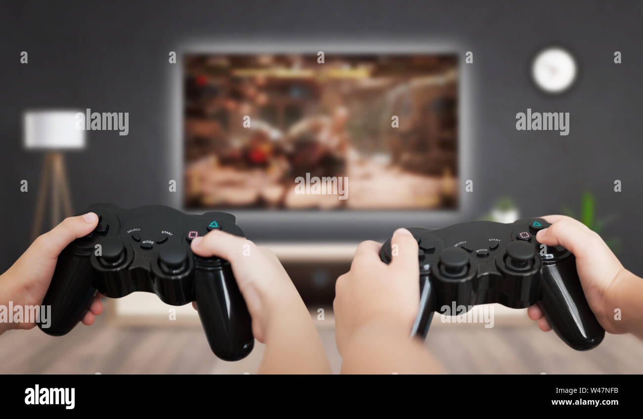 Video Gaming Console Man Playing Rpg Strategy Game Stock Photo - Download  Image Now - iStock