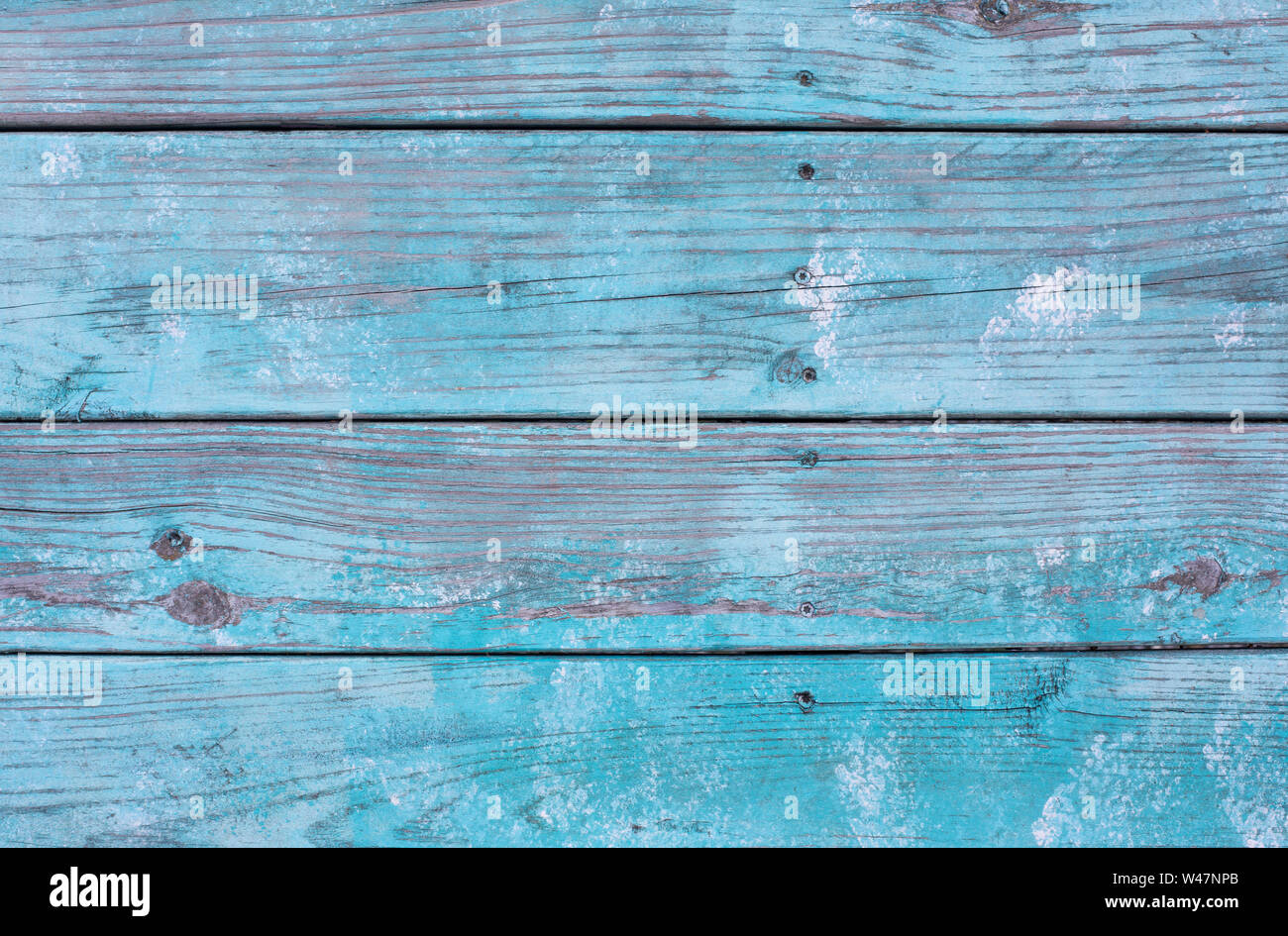 Turquoise Peeling Wood Plank Background Stock Photo - Alamy