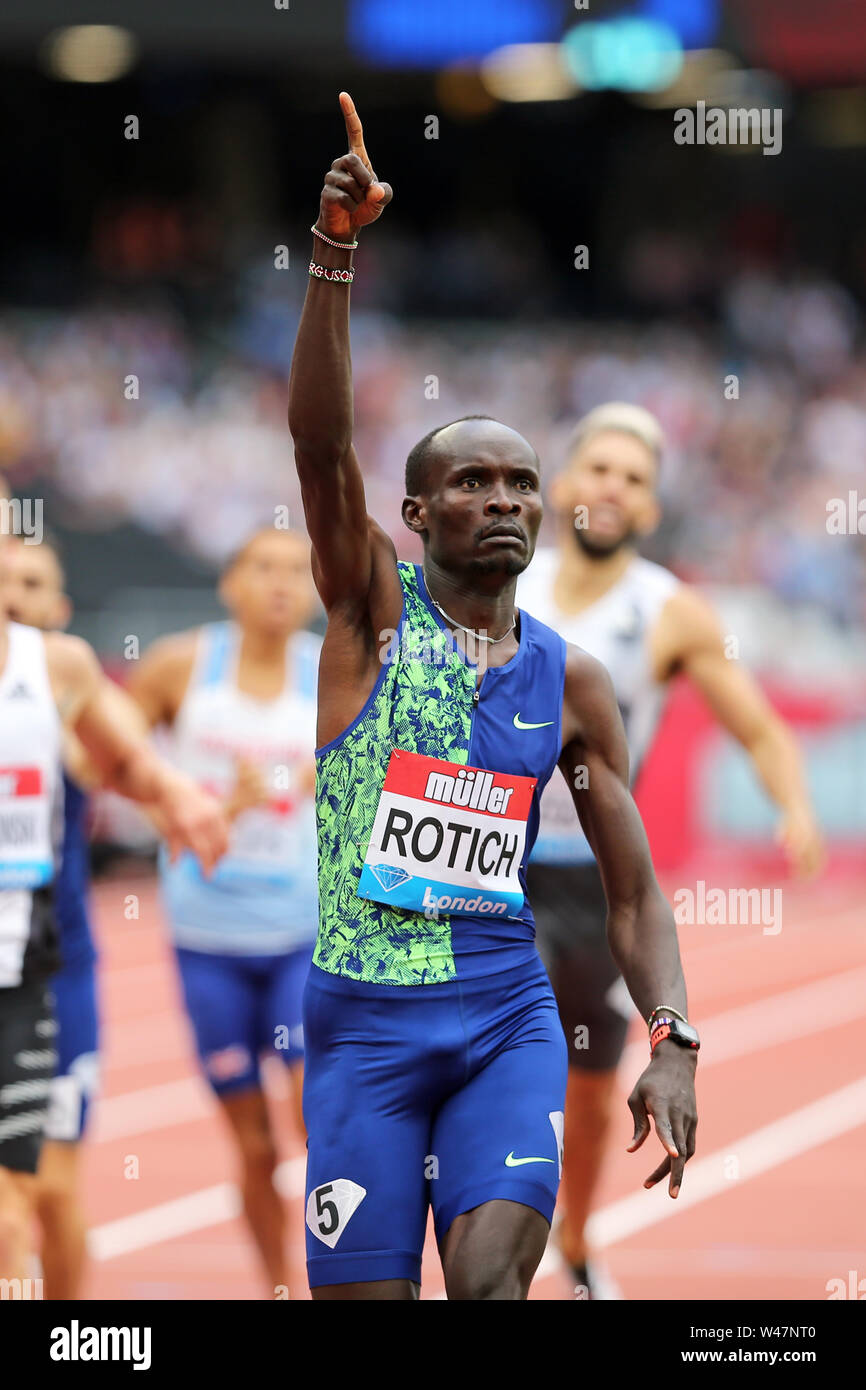 London Uk 20th July 19 Ferguson Cheruiyot Rotich Kenya Winner Of The Men S 800m Final At The 2019 Iaaf Diamond League Anniversary Games Queen Elizabeth Olympic Park Stratford London Uk Credit Simon