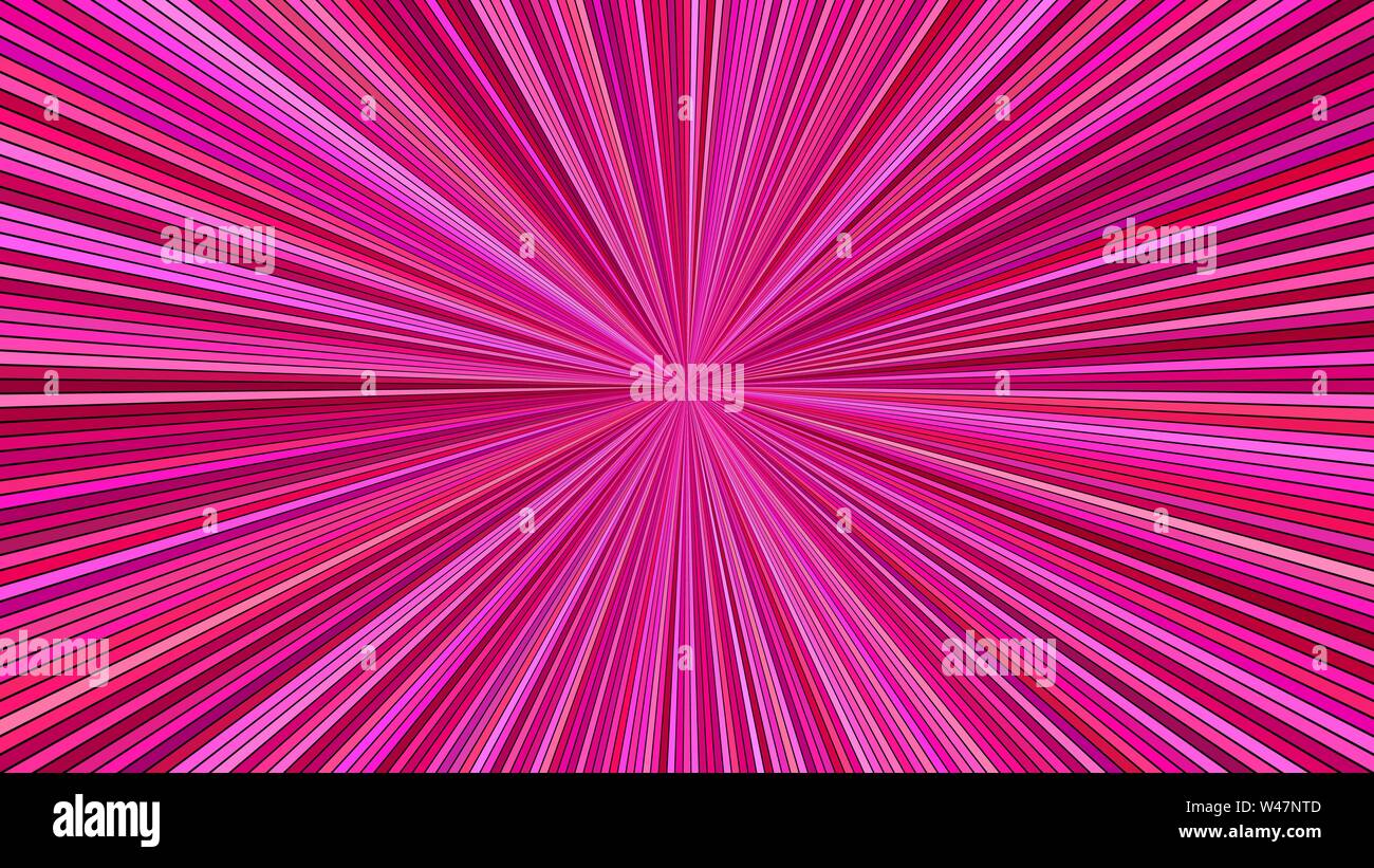 Pink hypnotic abstract ray burst background - vector design from striped rays Stock Vector