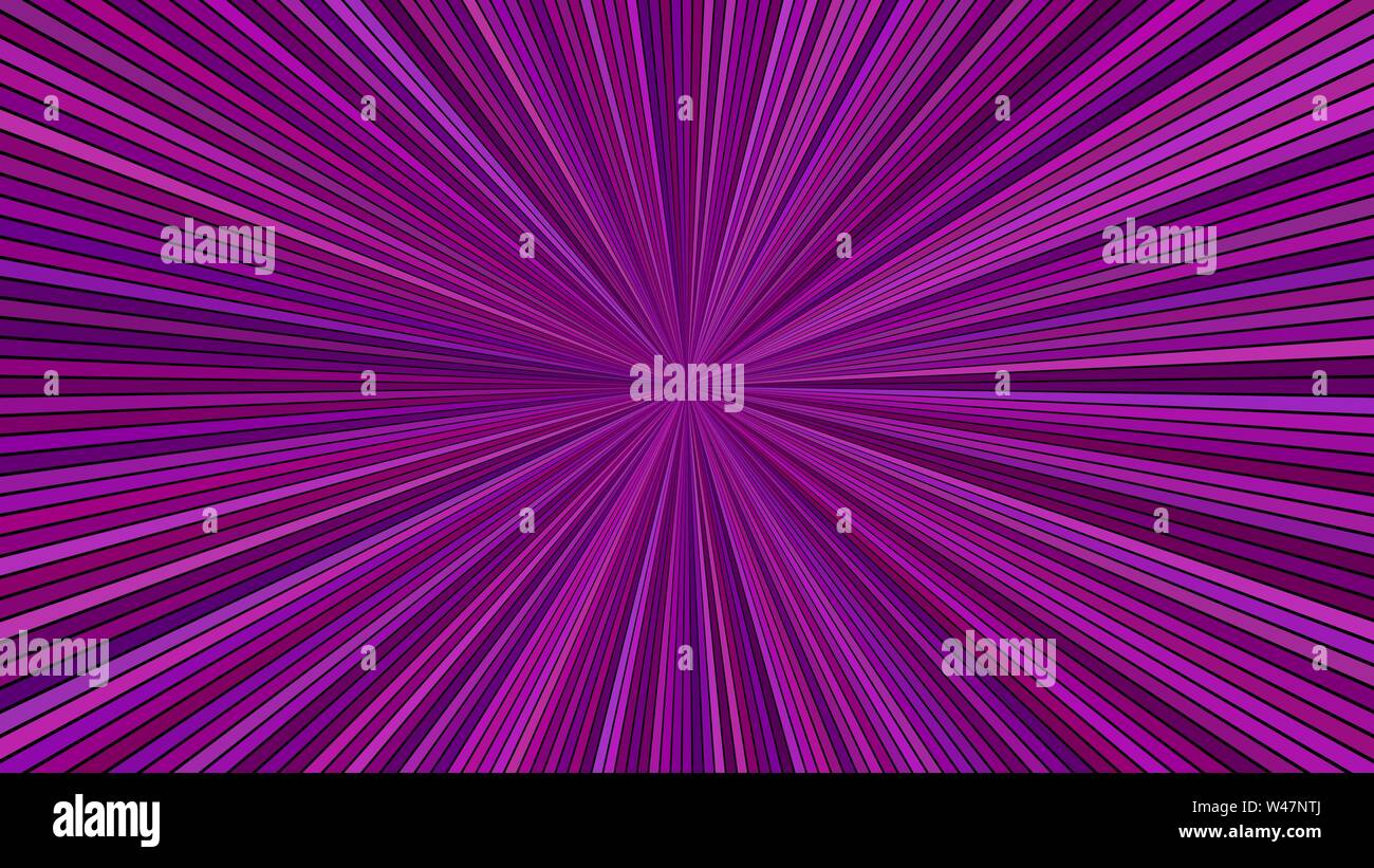Purple abstract hypnotic star burst stripe background - vector explosion illustration Stock Vector