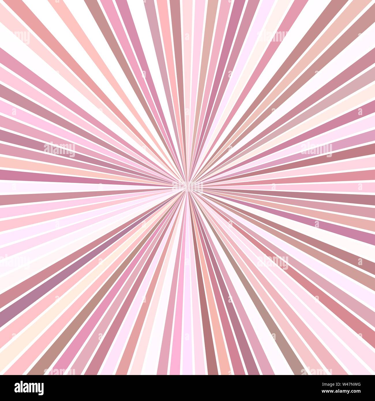 Pink psychedelic abstract starburst background - vector graphic from striped rays Stock Vector