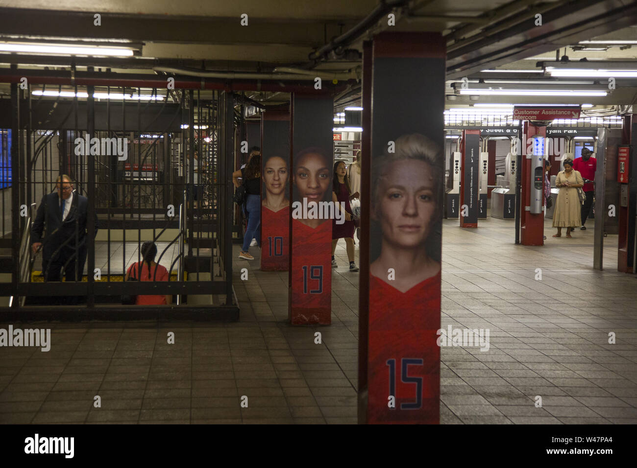 Examples of Nike Ads supporting women athletes at the time of the World  Cup; which the US subsequently won. 42nd Street and 6th Avenue Subway  Station in midtown Manhattan; NY City Stock