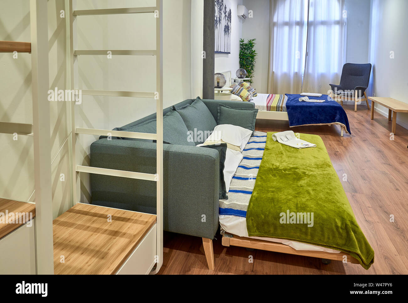 Modern and affordable apartment furniture Stock Photo Alamy