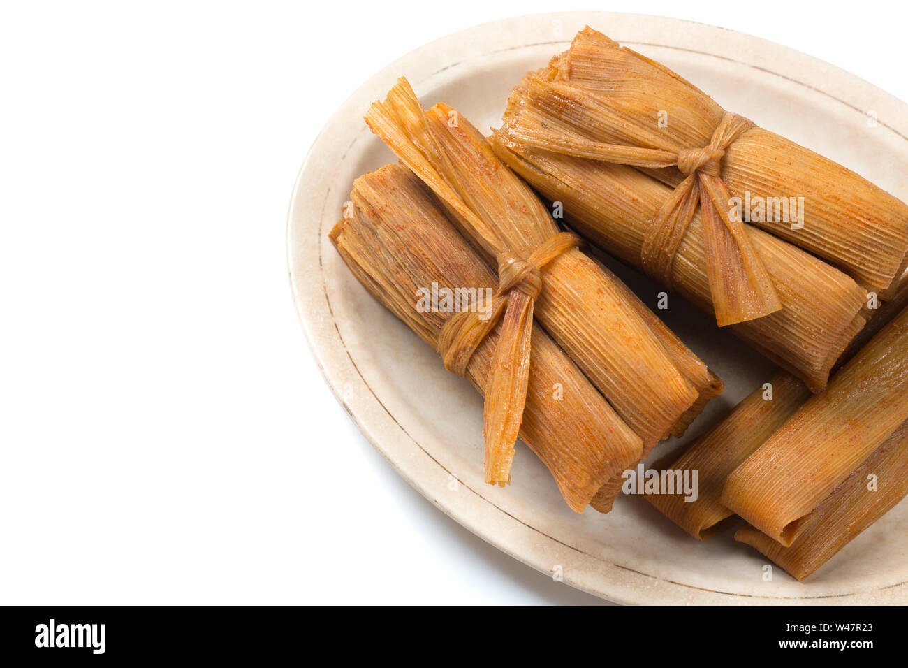 Isolated Tamales in Corn Husk Stock Photo Alamy