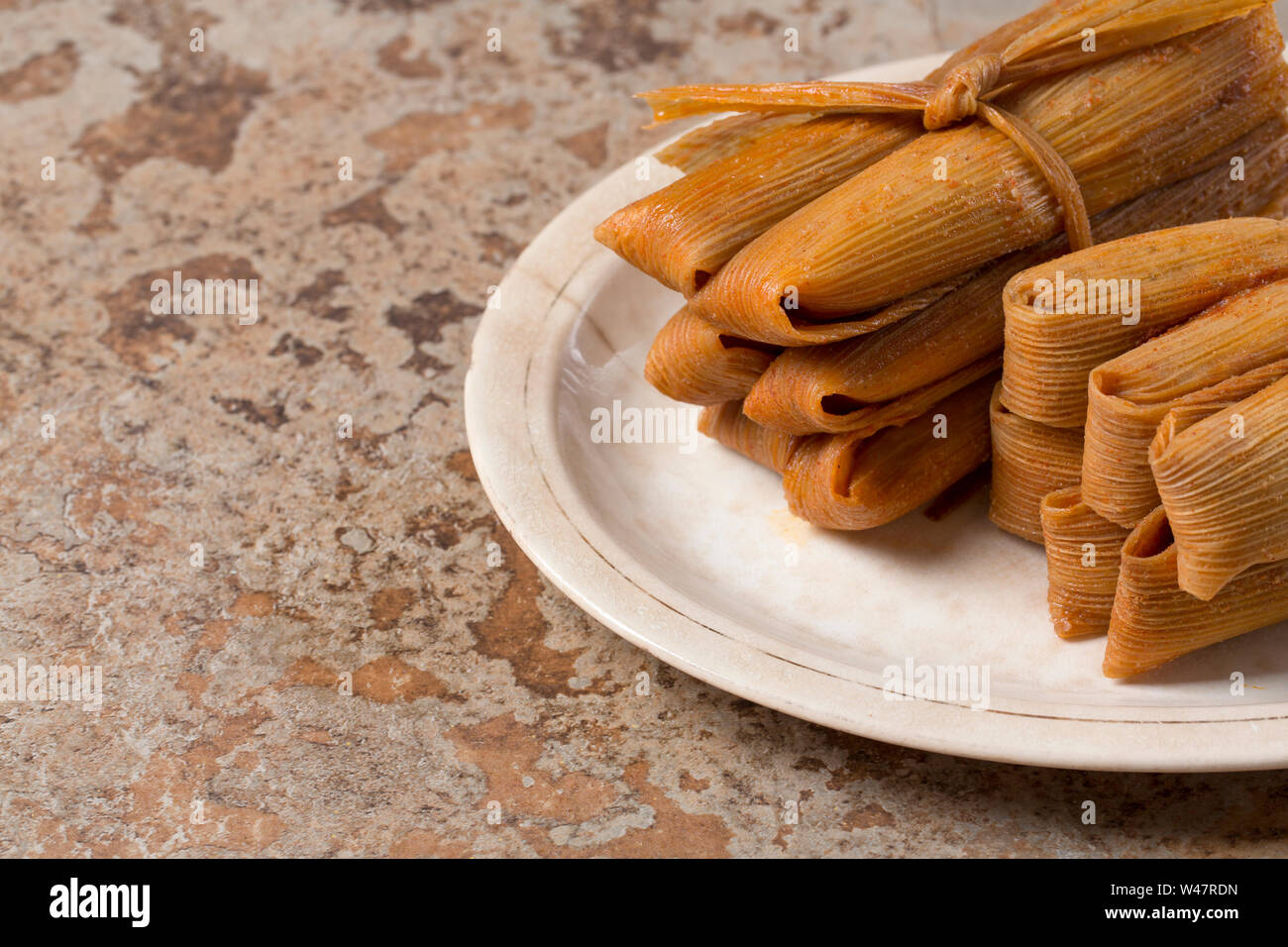 Isolated Tamales in Corn Husk Stock Photo Alamy