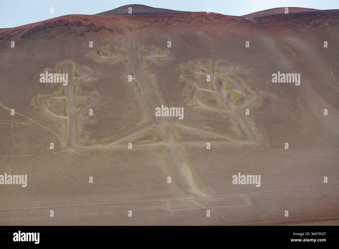 Paracas Candelabra Geoglyph in Southern Peru Stock Photo Alamy