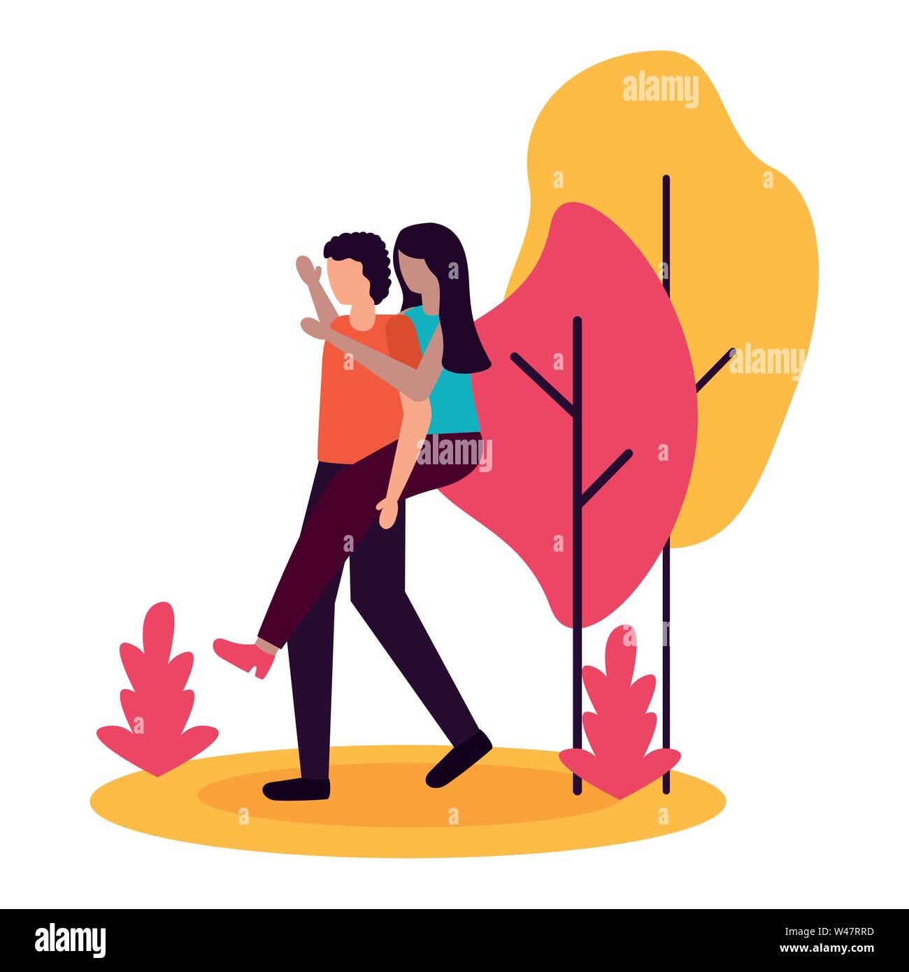 couple romantic love flat design Stock Vector Image & Art - Alamy