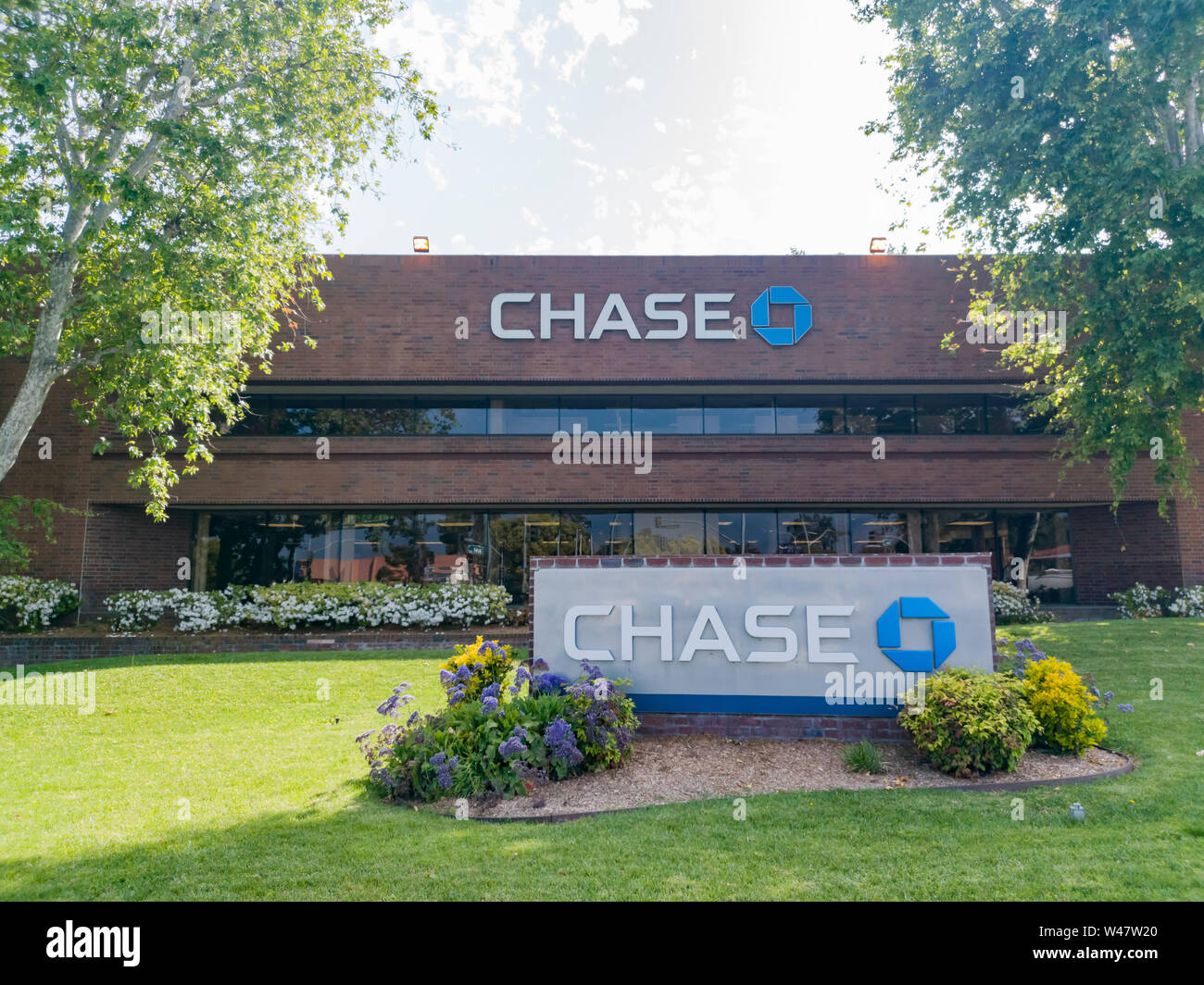 Los Angeles, APR 19 Exterior view of a Chase Bank on APR 19, 2019 at