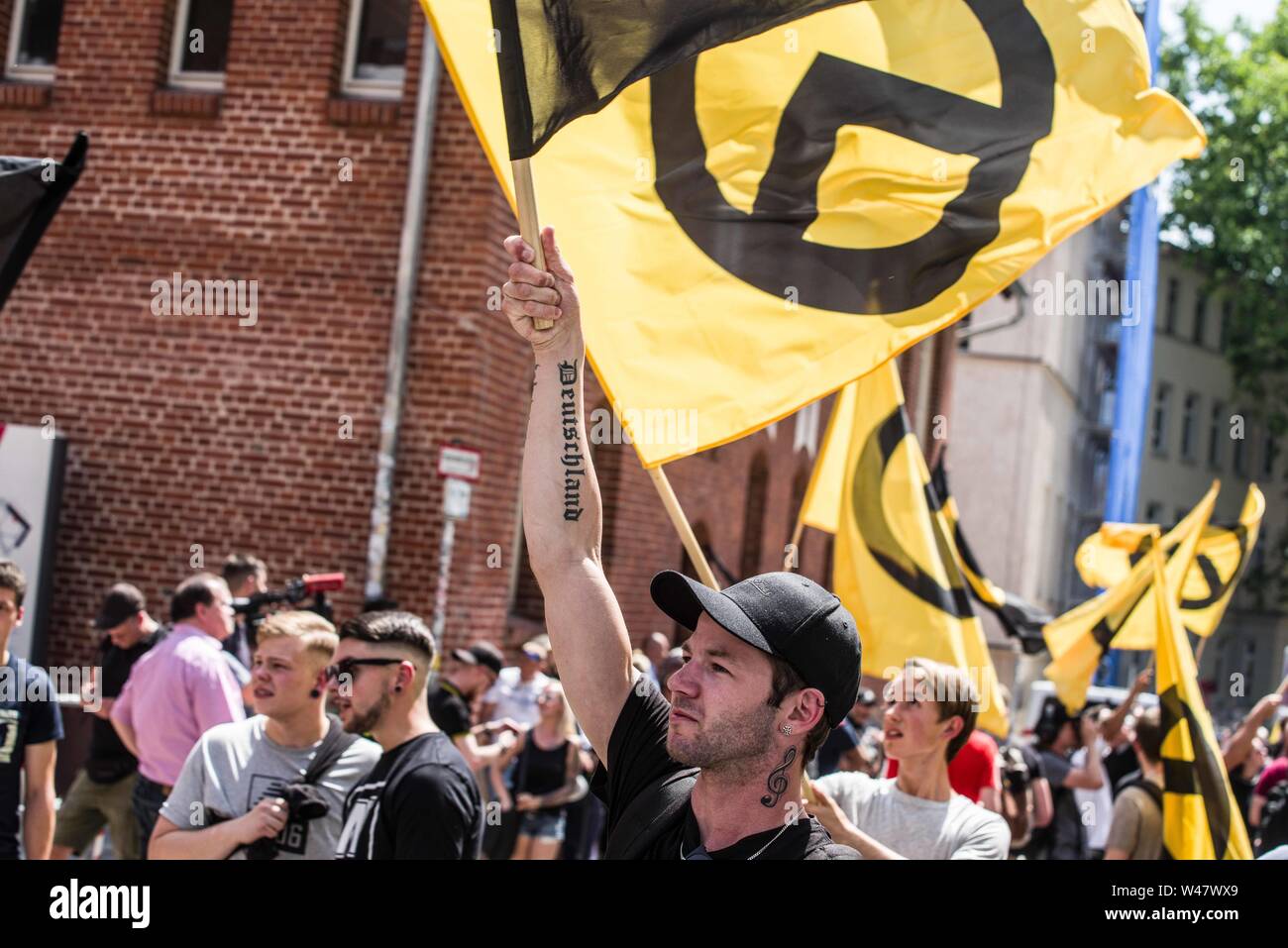 Halle Saale, Sachsen Anhalt, Germany. 20th July, 2019. A right ...