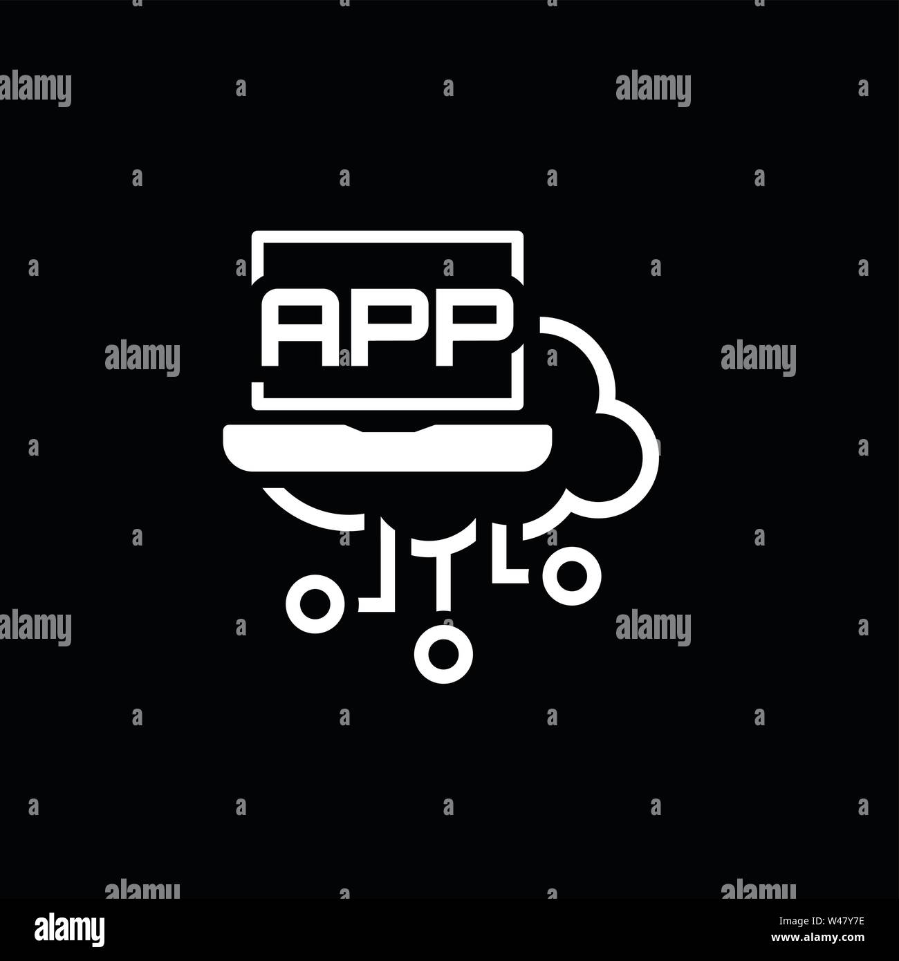 Simple Desktop APP Vector Line Icon Stock Vector Image & Art - Alamy