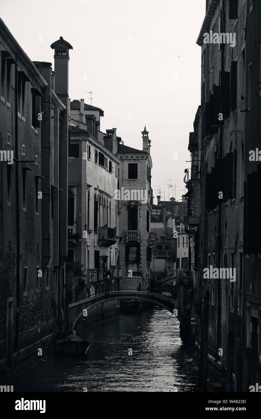 Venice canal view with historical buildings. Italy Stock Photo - Alamy