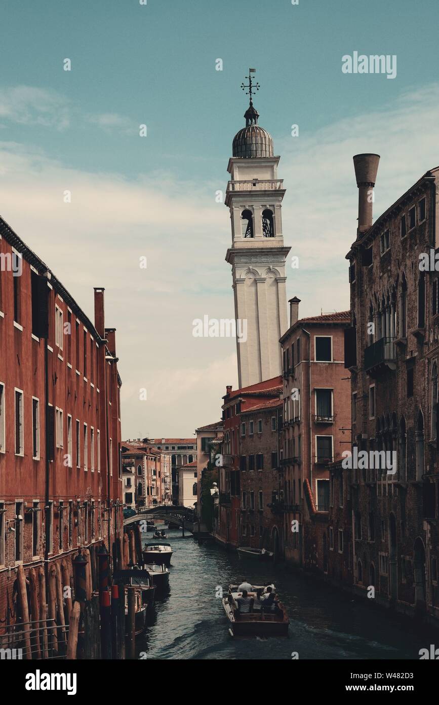 Venice canal view with historical buildings. Italy Stock Photo - Alamy